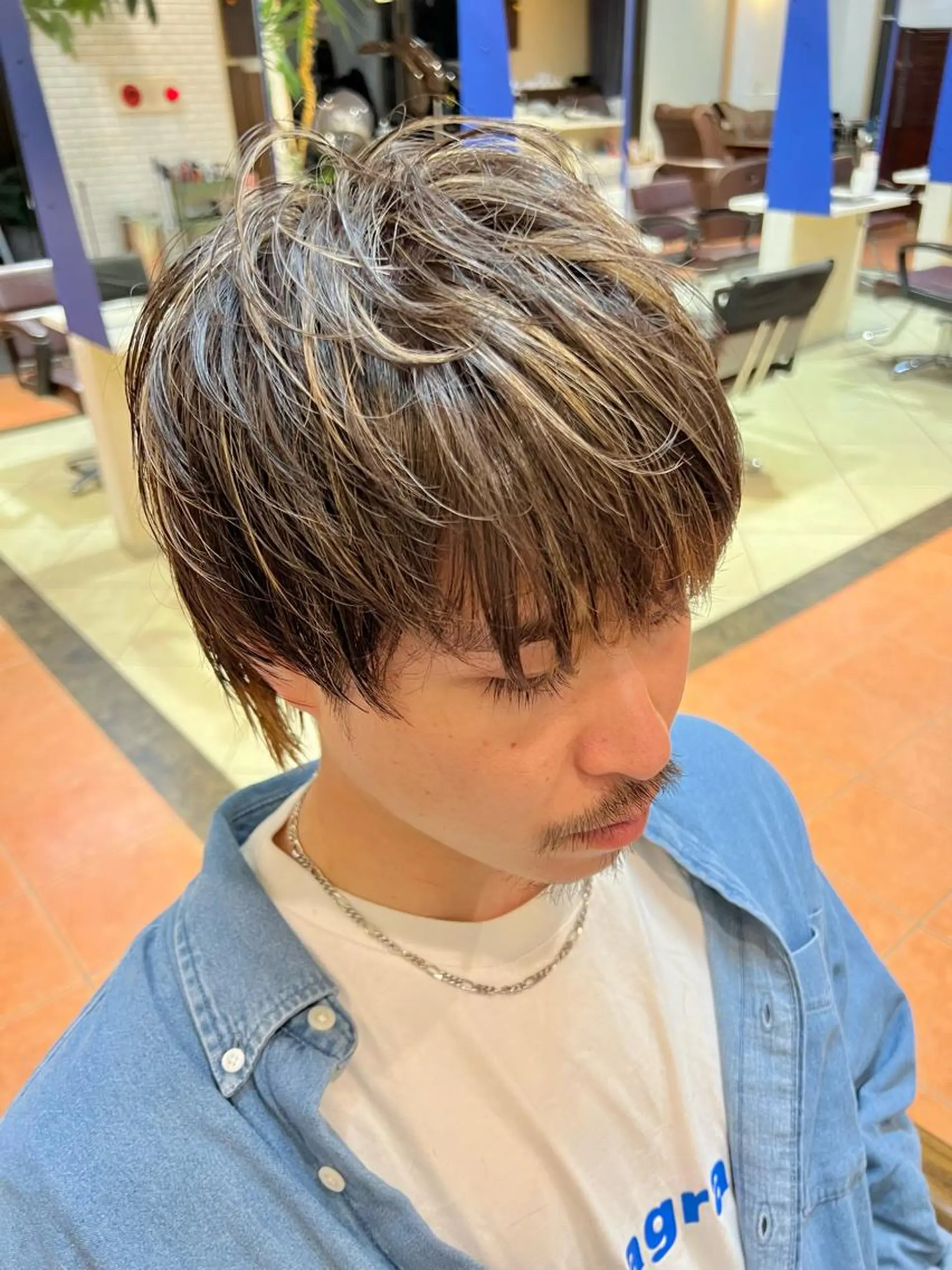 ショート カラー メンズ ヘアカラー トリートメント 石井 佑樹のヘアスタイル