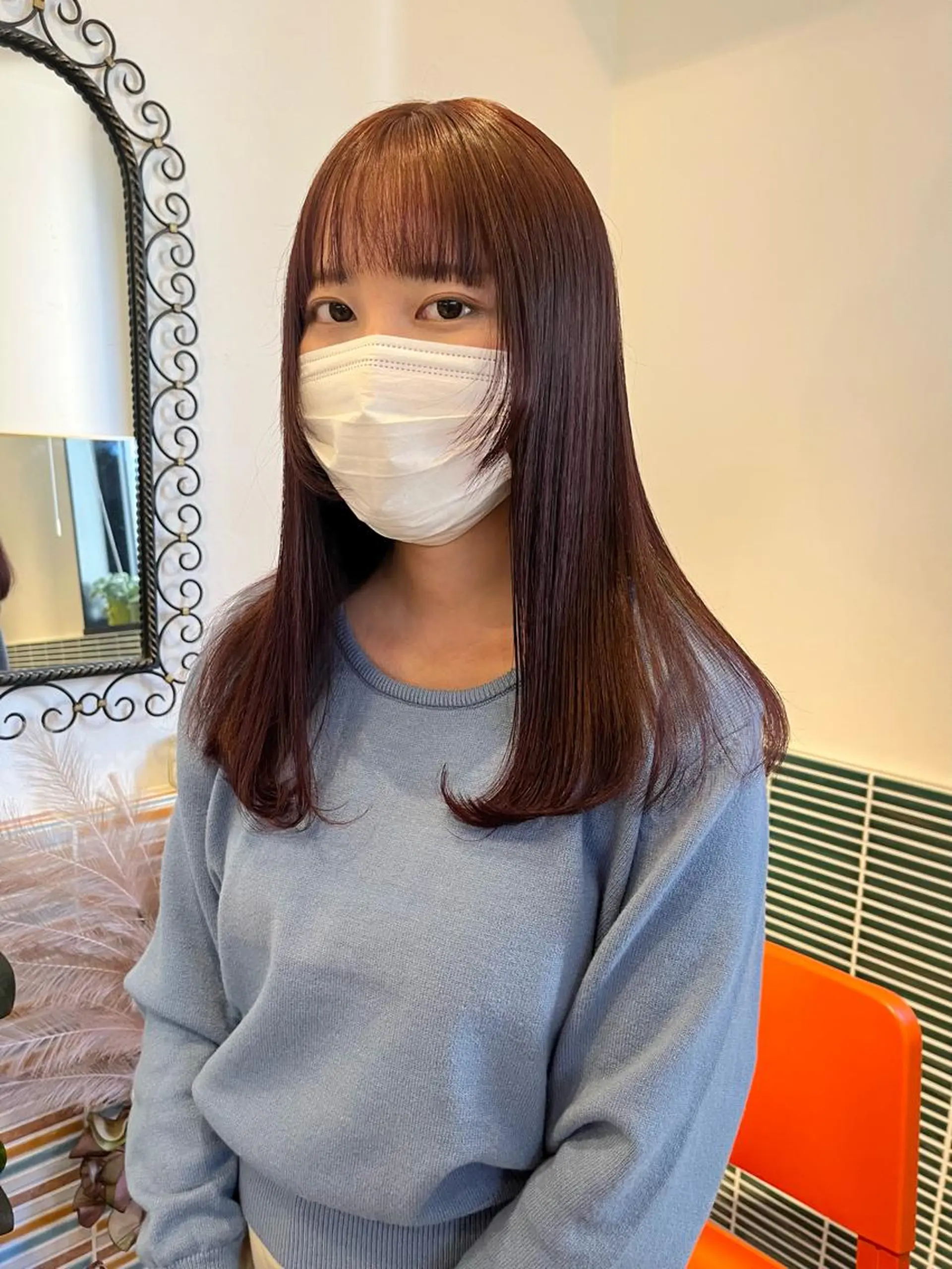 セミロング カラー ブリーチ ブラウンカラー ブリーチなしカラー ピンクカラー ピンクブラウン カット ヘアカラー トリートメント 🩷ハイトーン透明感 レイヤー🩷ユリカのヘアスタイル