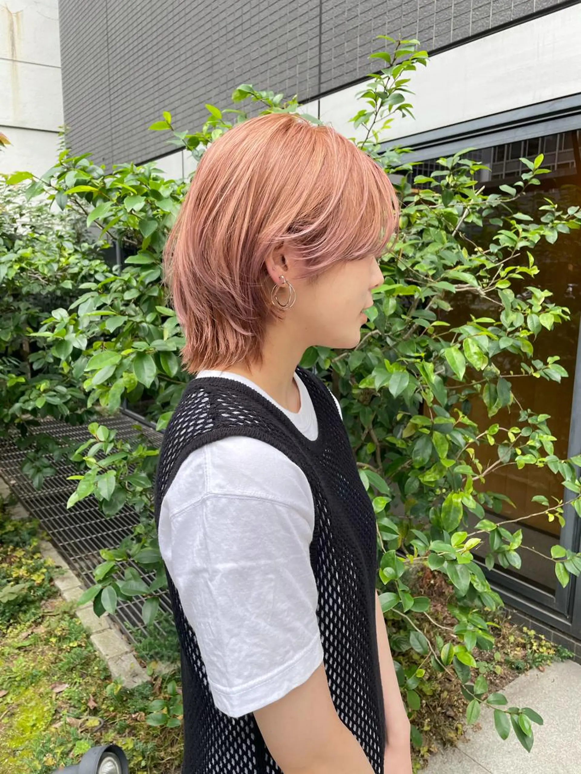 ミディアム カラー パーマ ヘアアレンジ メンズ キッズ ネイル マツエク・マツパ ピンクカラー カラーマツエク ピンク カット ヘアカラー トリートメント tatsumi/ボブ ウルフ/レイヤーのヘアスタイル