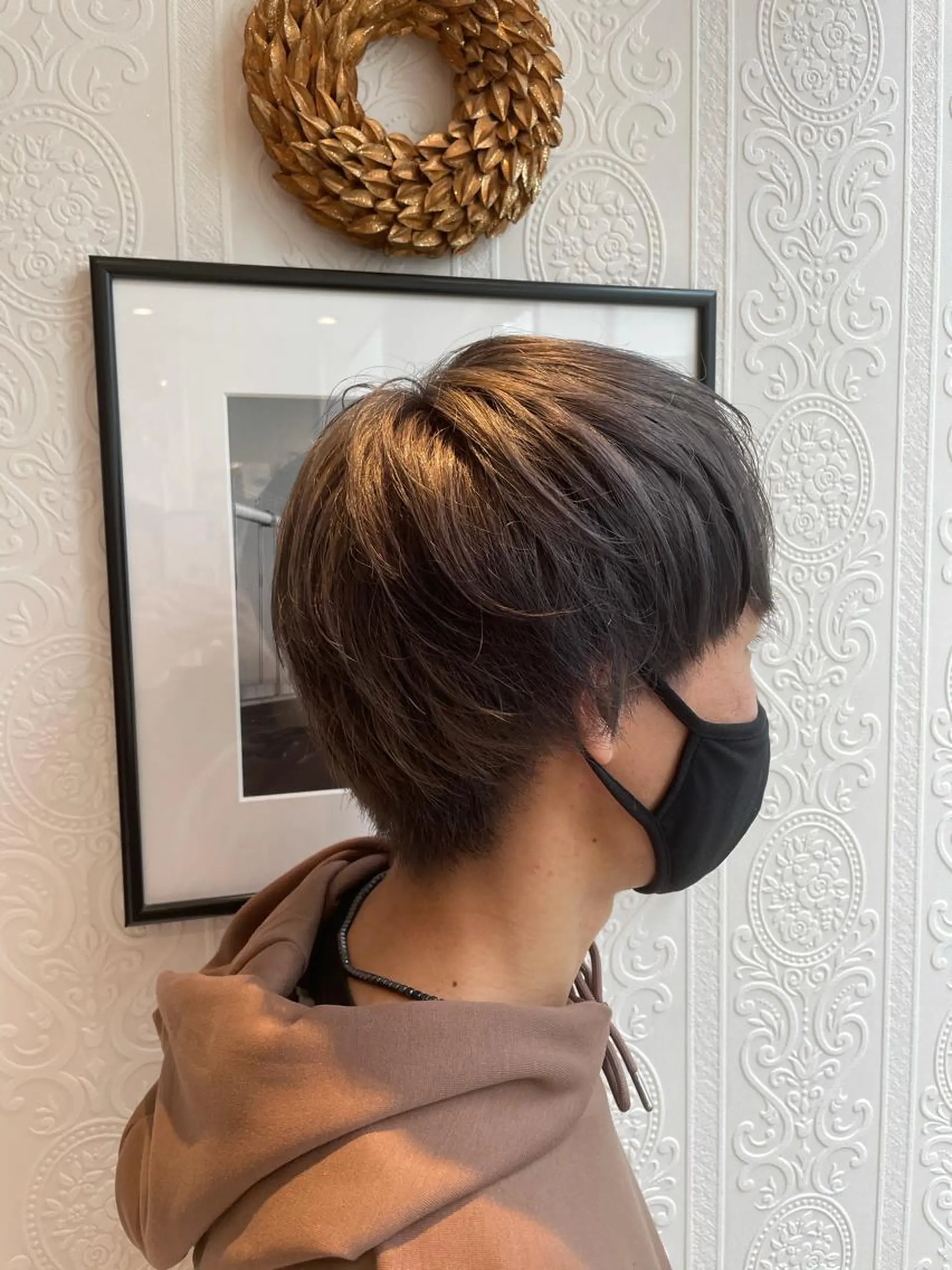 ミディアム カラー メンズ 大野 輝のヘアスタイル