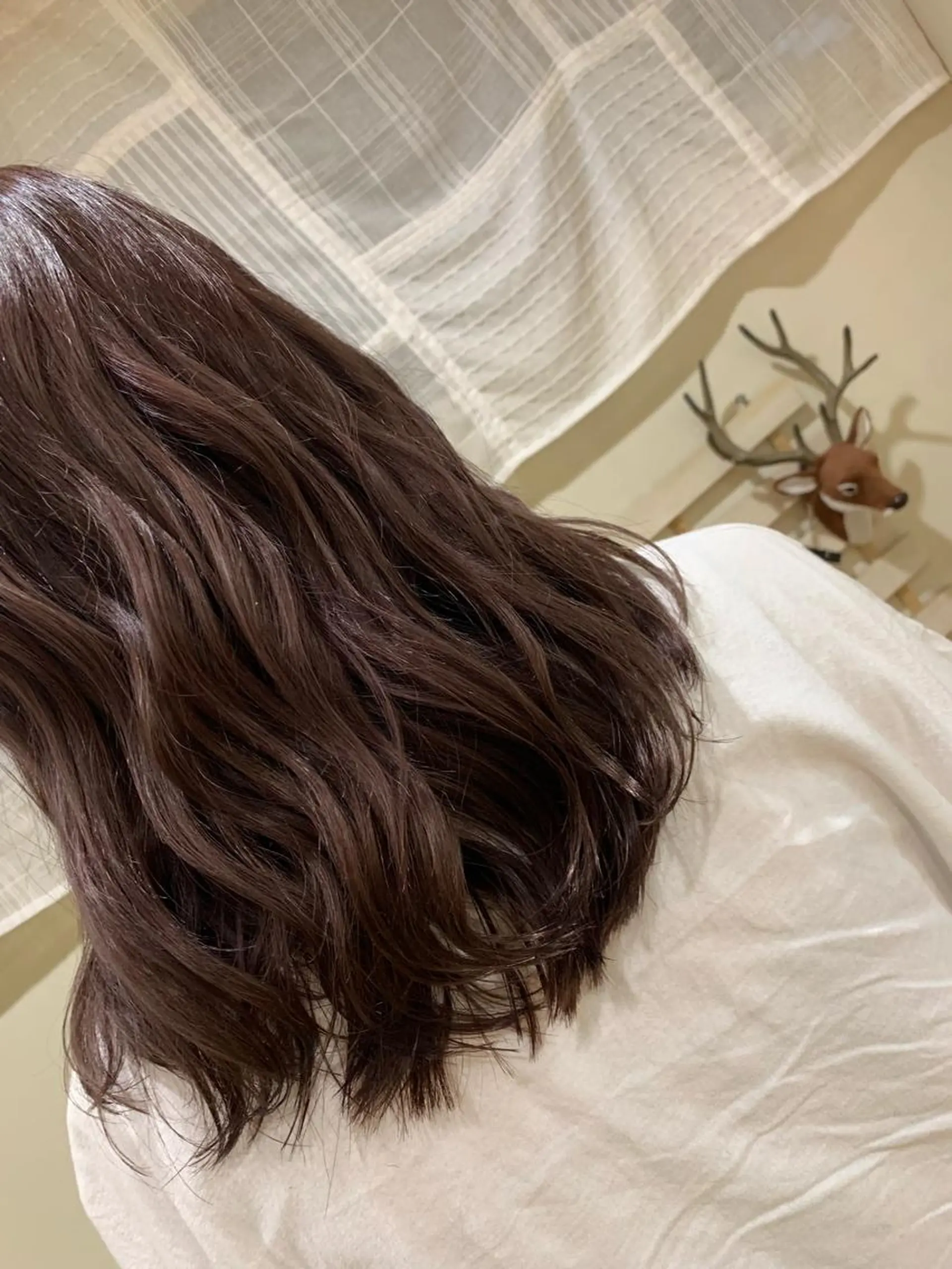ミディアム カット ヘアカラー トリートメント 丸山 亜加理のヘアスタイル