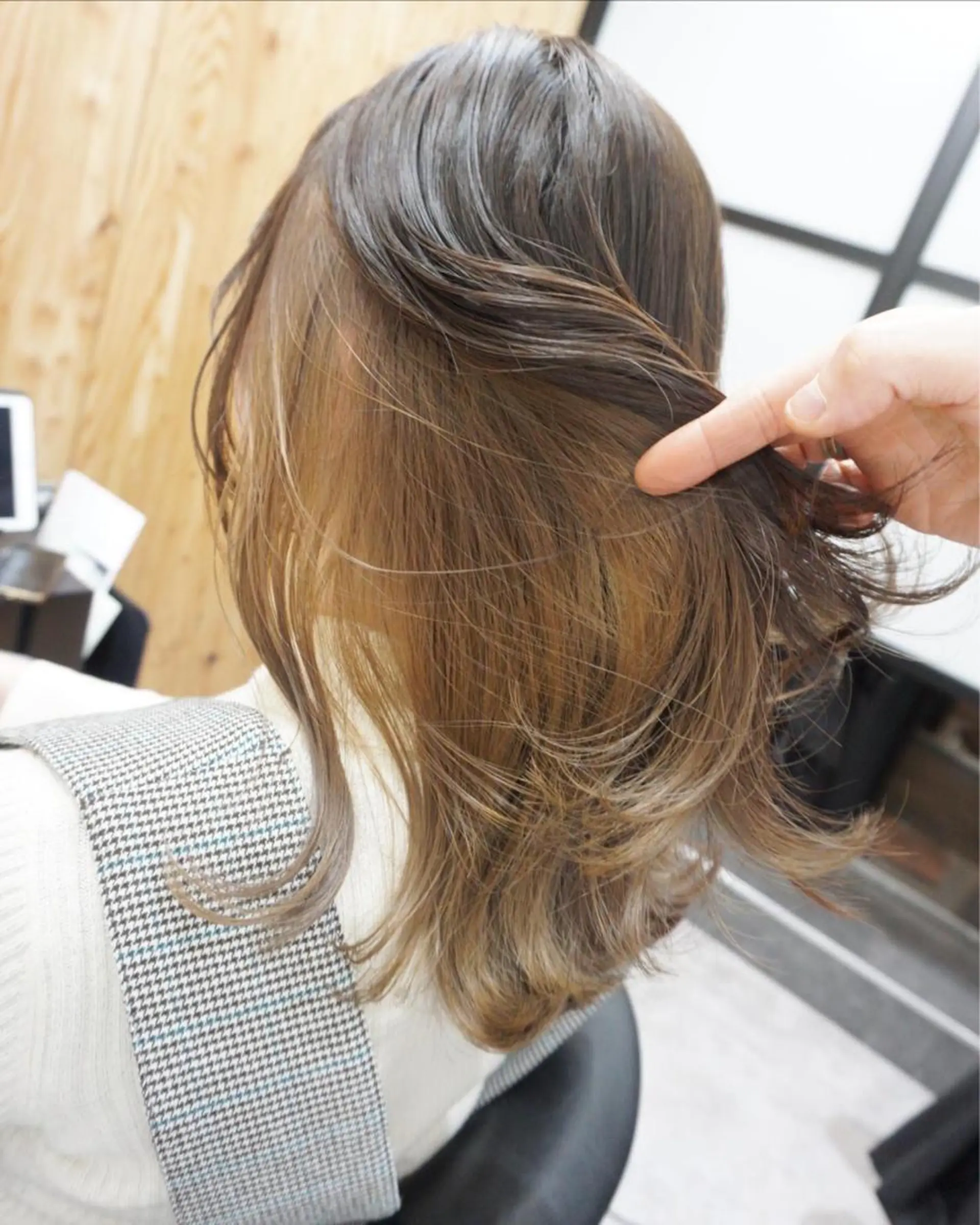 ミディアム カット ヘアカラー トリートメント hair teria ryu 大塚のヘアスタイル