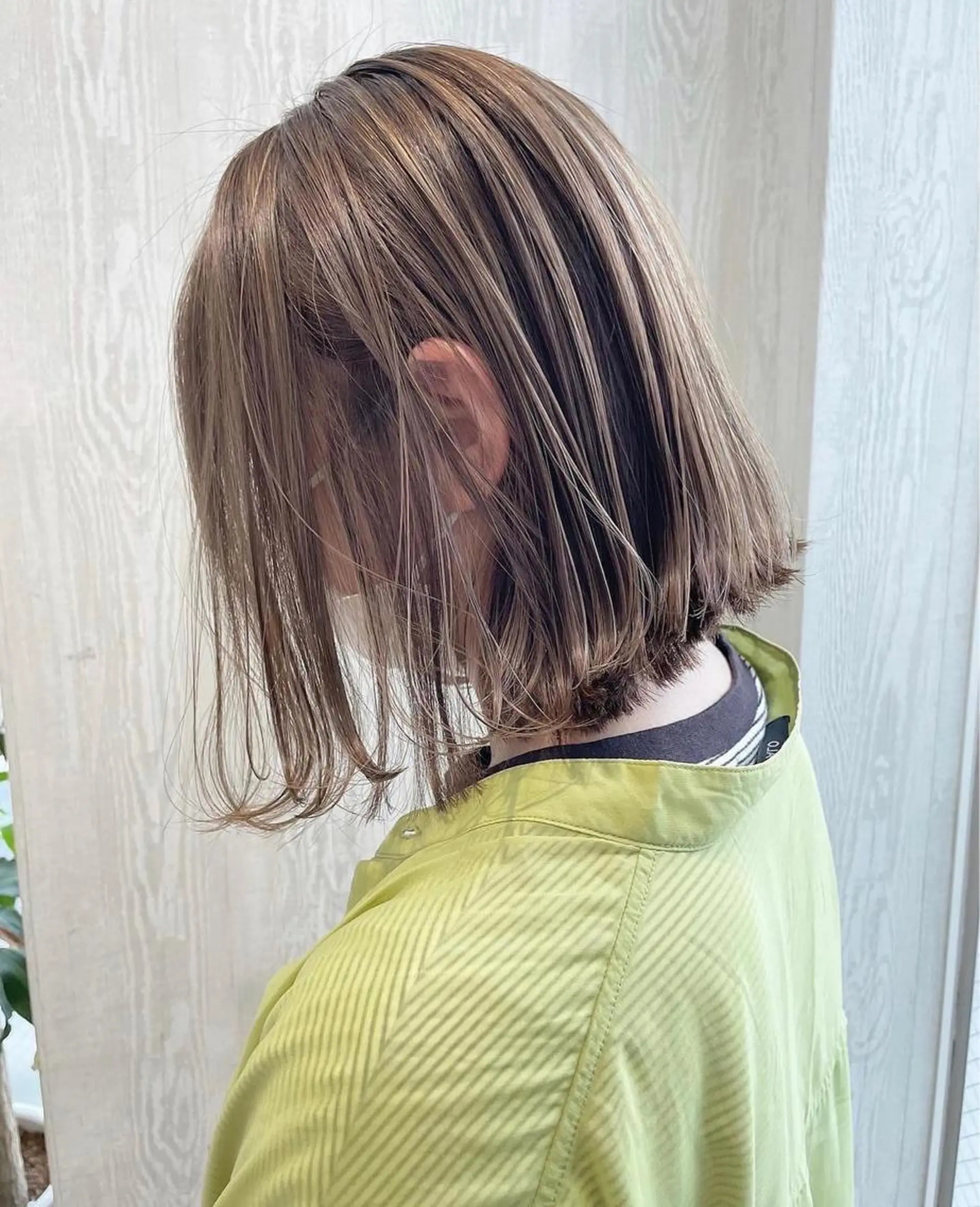 ミディアム カラー アッシュ ベージュカラー 透明感カラー ミルキーベージュ ボブ カット ヘアカラー トリートメント 河合秀明/ショート /ボブ/レイヤーのヘアスタイル