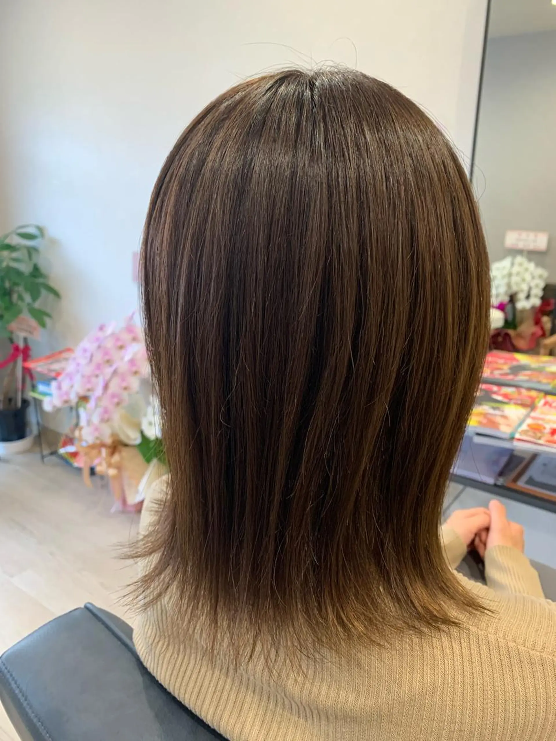 ミディアム カラー ボブ hair & spa Nalu所属・hair & spa Naluのヘアスタイル
