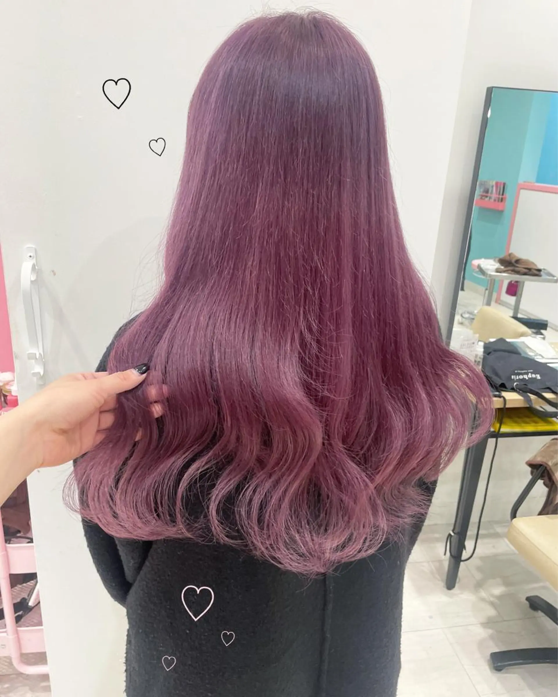 ロング カラー ラベンダーカラー ラベンダーピンク ピンクカラー EMANON新宿東口所属・新宿駅近♡ ♡個室♡三都季🌜のヘアスタイル