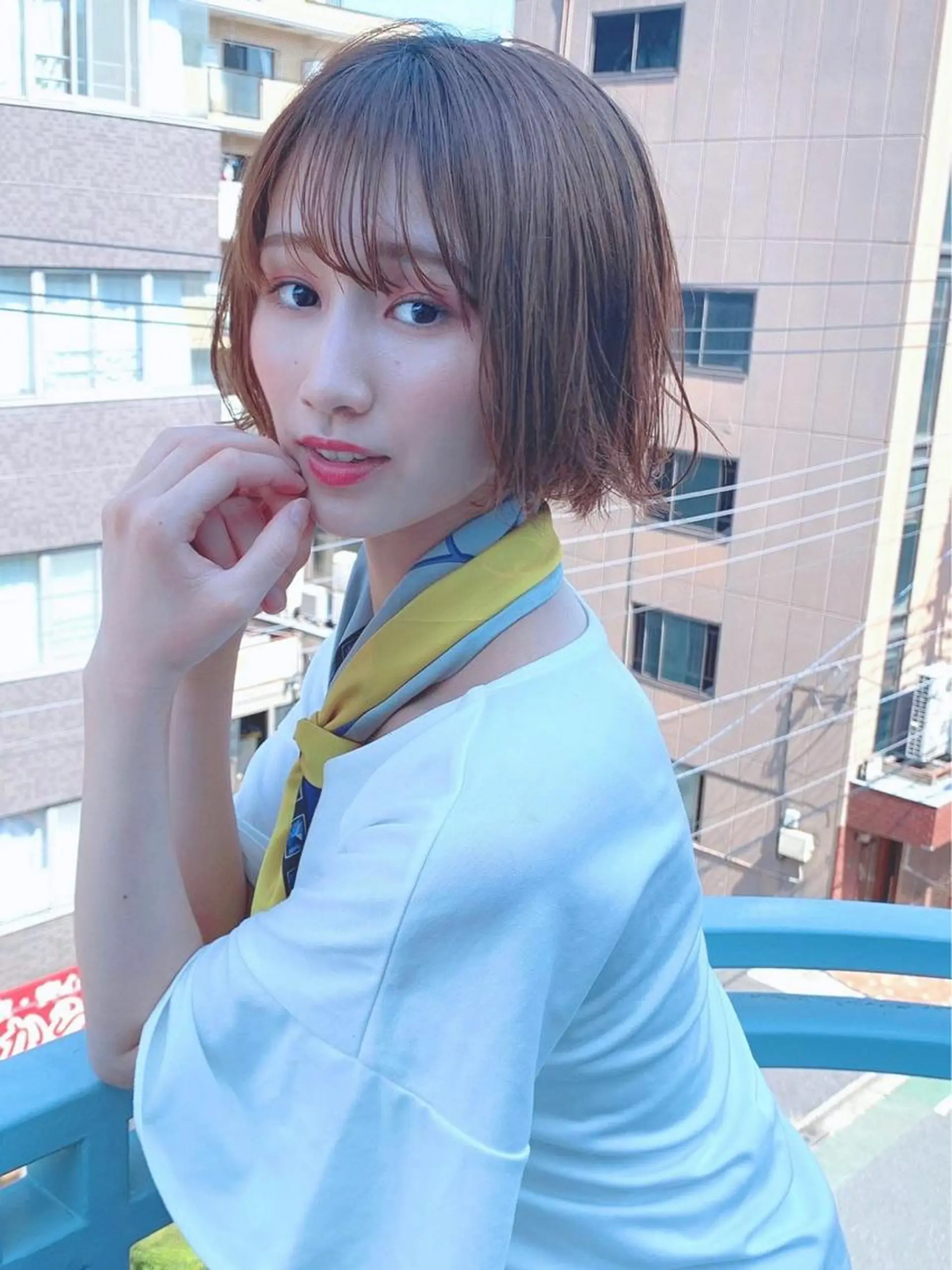 ミディアム カラー パーマ ヘアアレンジ 【公式】amble luxe池袋東口💛のヘアスタイル