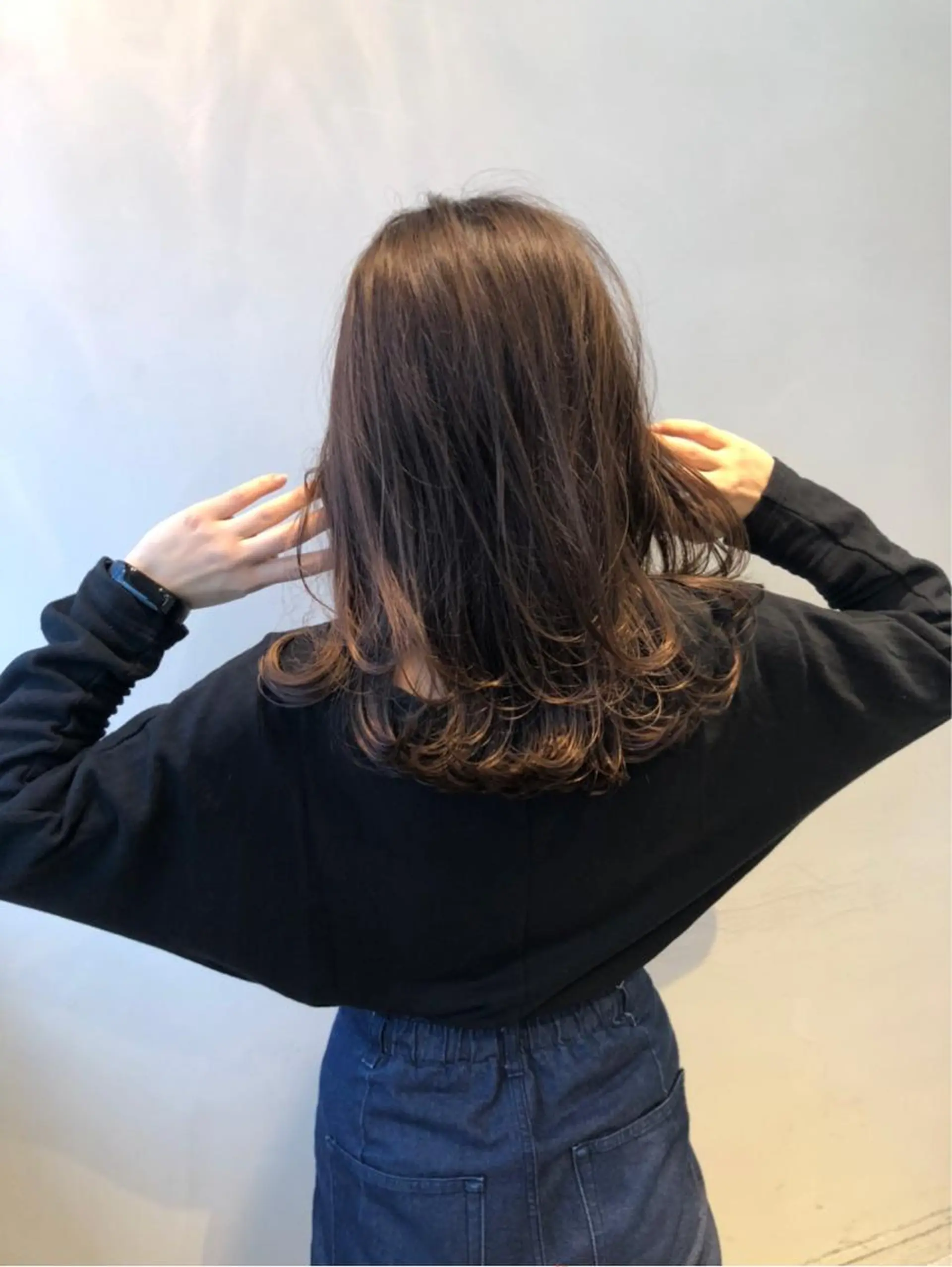 セミロング カラー ヘアアレンジ マツエク・マツパ beautyessence都立大学所属・豊田 晴香のマツエク・マツパデザイン