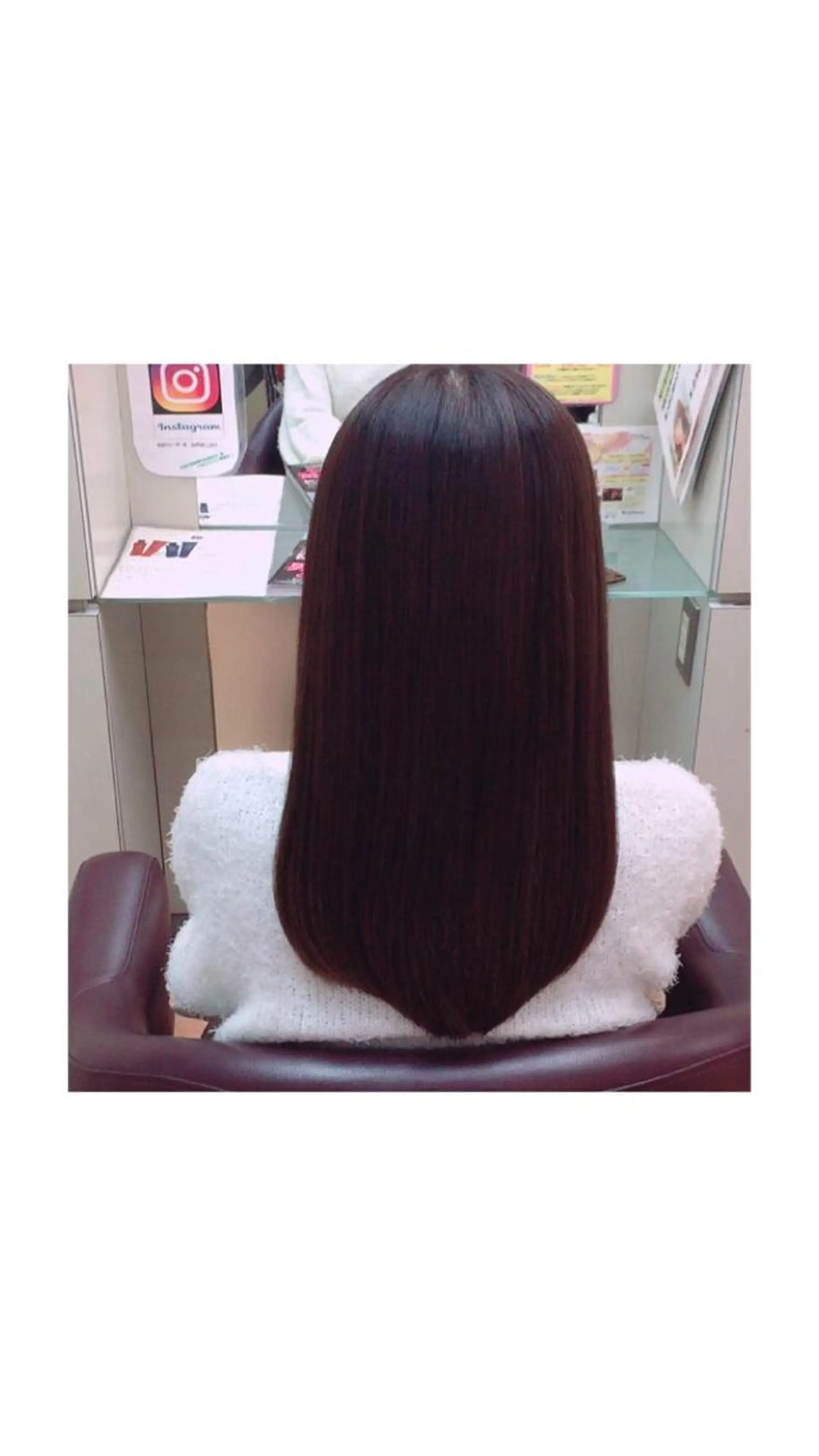 ロング カラー カット 縮毛矯正 根岸 真奈美のヘアスタイル