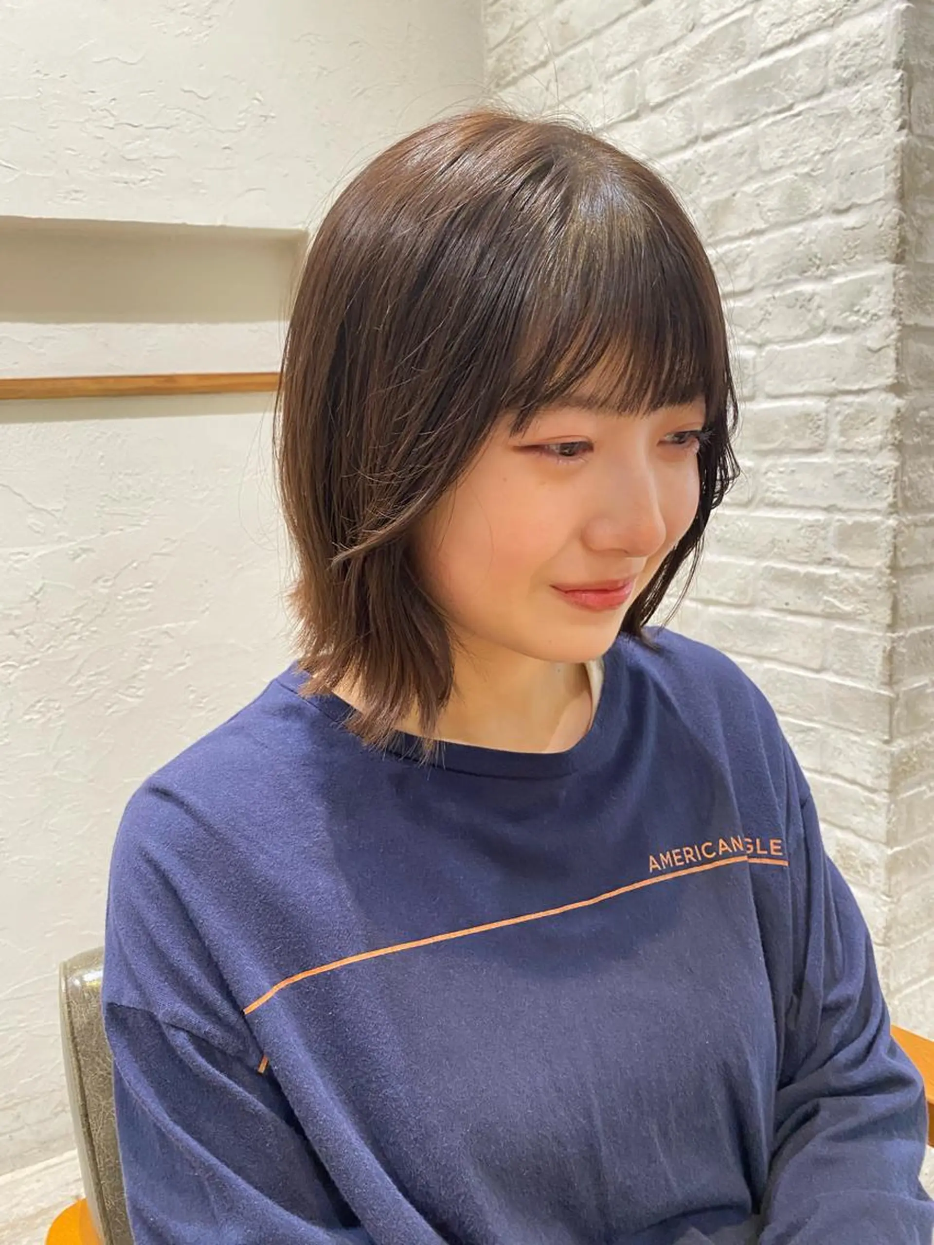 ショート 切りっぱなしボブ ボブ 外ハネヘア 栗原 瑞稀のヘアスタイル