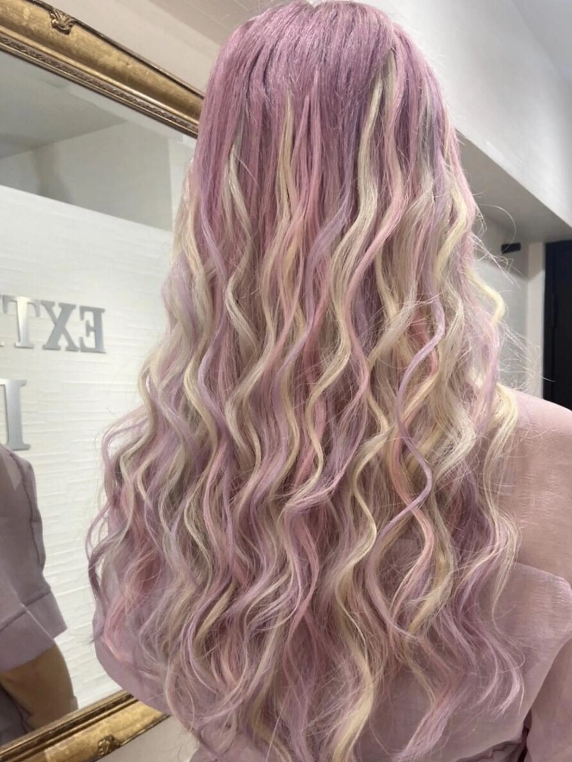 ロング カラー ヘアアレンジ レミーエクステ大阪 Device梅田のヘアスタイル