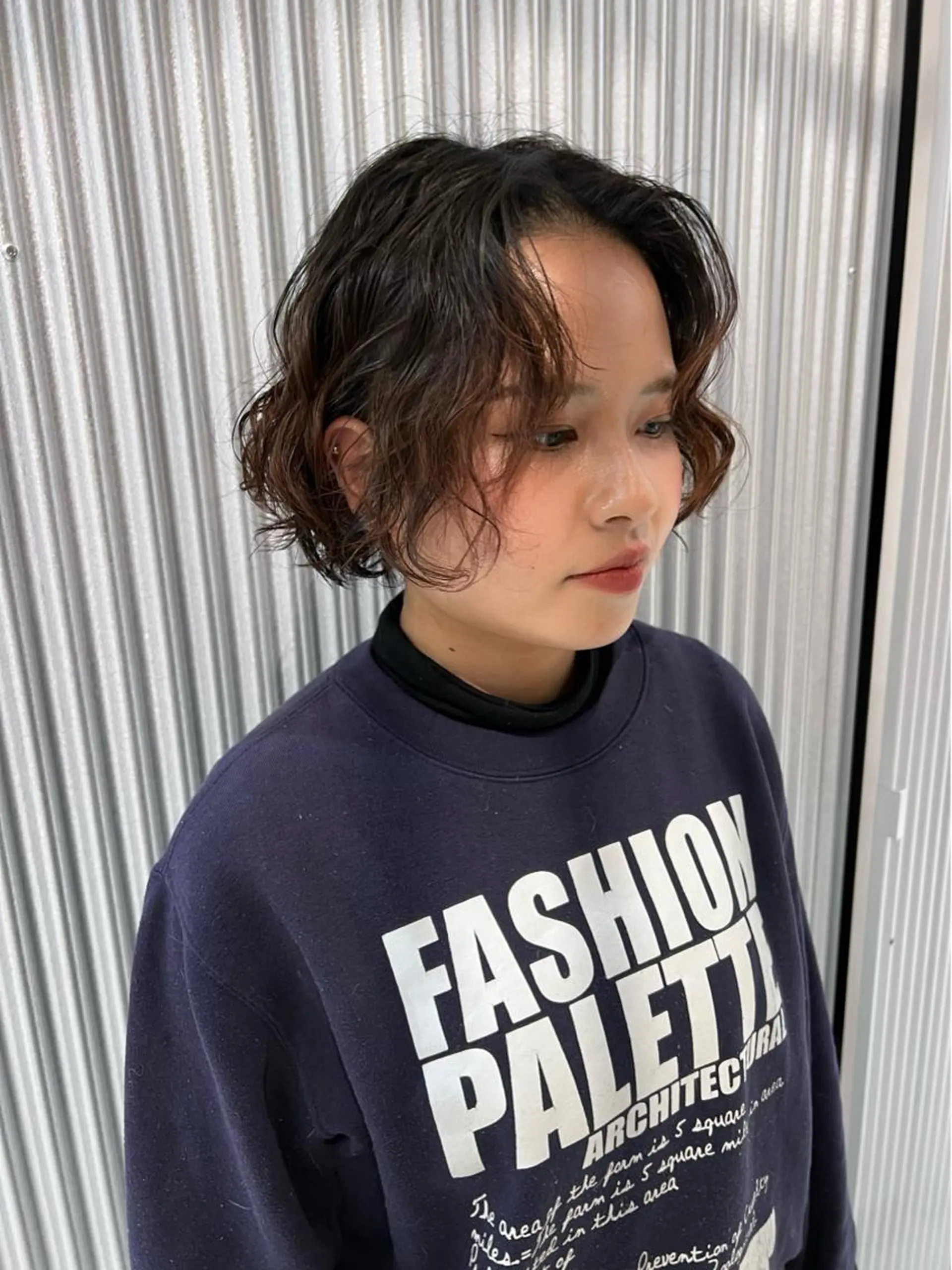 ショート パーマ カット パーマ トリートメント ally hairsalon所属・Emi .のヘアスタイル
