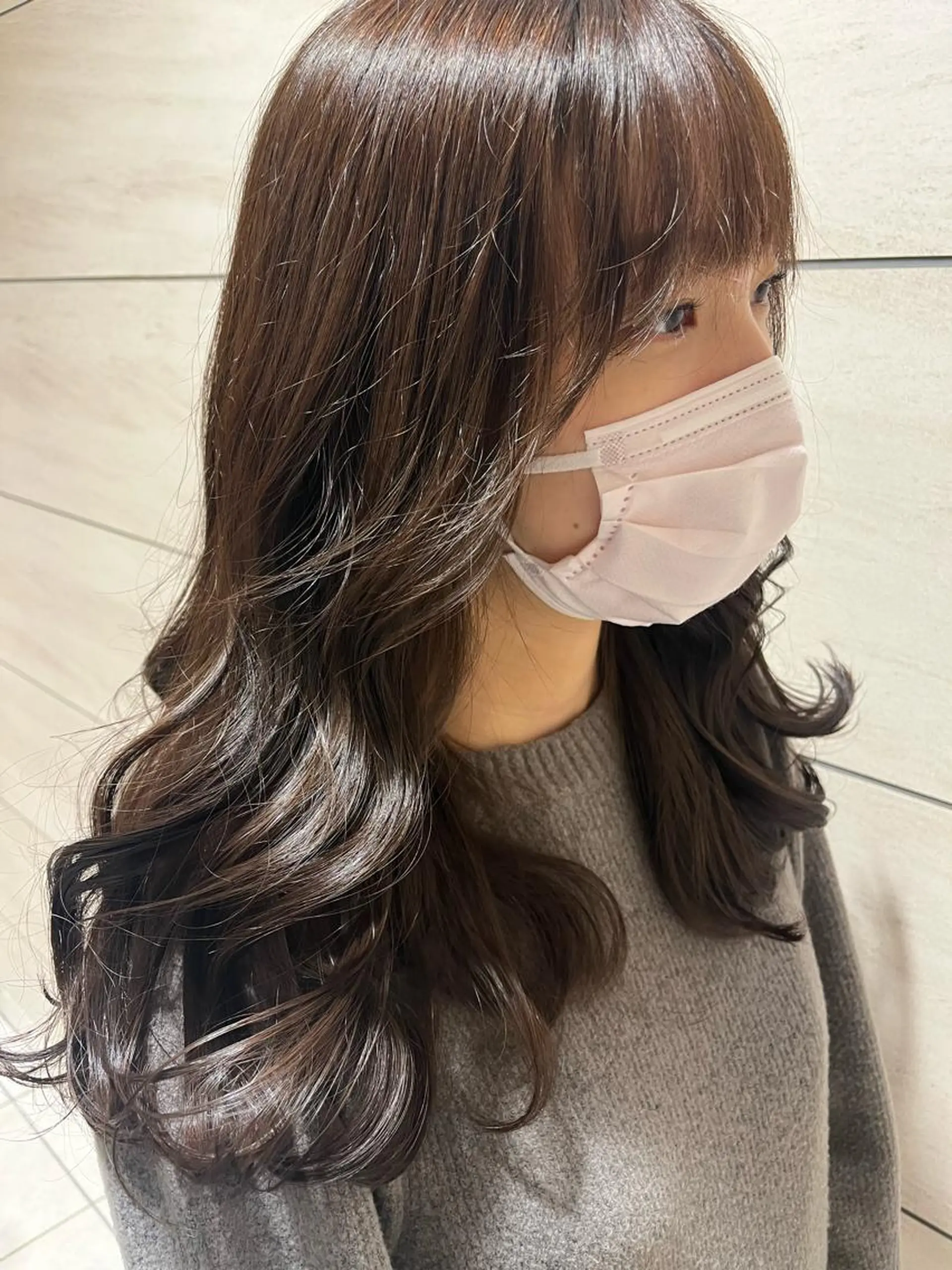 セミロング カラー アッシュ noll【今池駅前】 池田碧花のヘアスタイル
