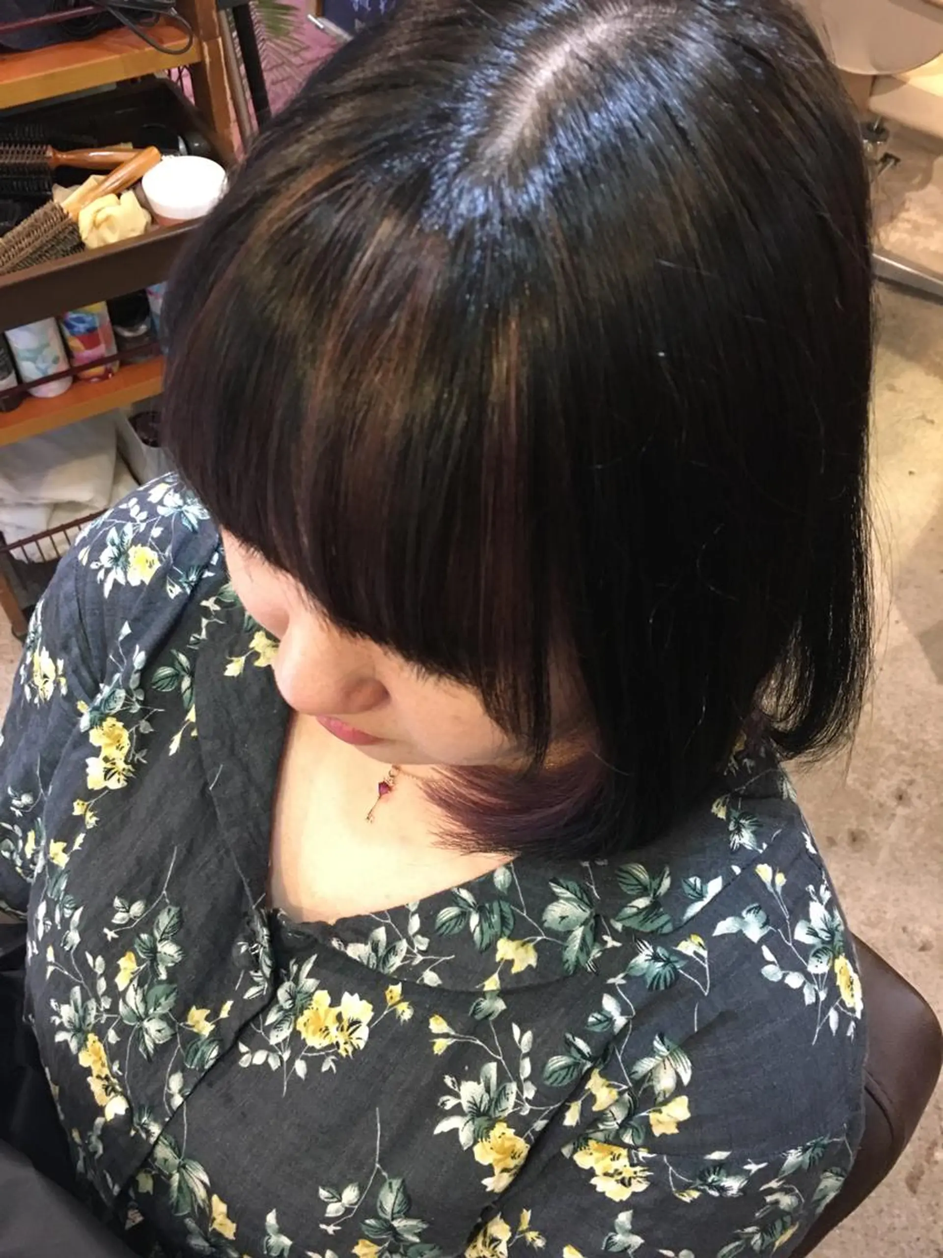 ミディアム カラー ブリーチ ダブルカラー 寺門 達也のヘアスタイル