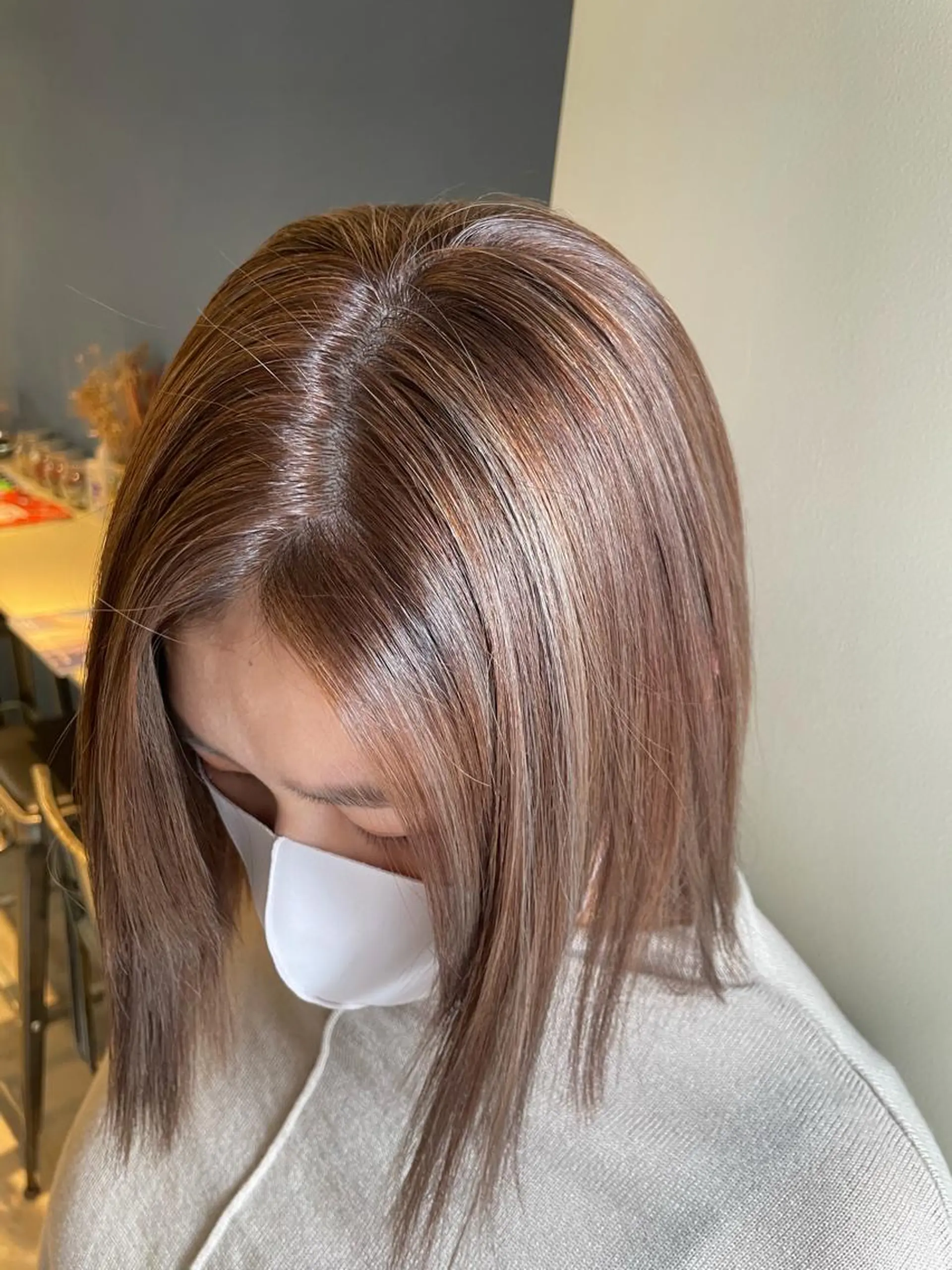 セミロング カラー パーマ ハイライトカラー 卒業式のヘアスタイル ハイライト 縮毛矯正 current所属・🌈透明感カラー🌈 レイヤー🌈髙橋優也のヘアスタイル