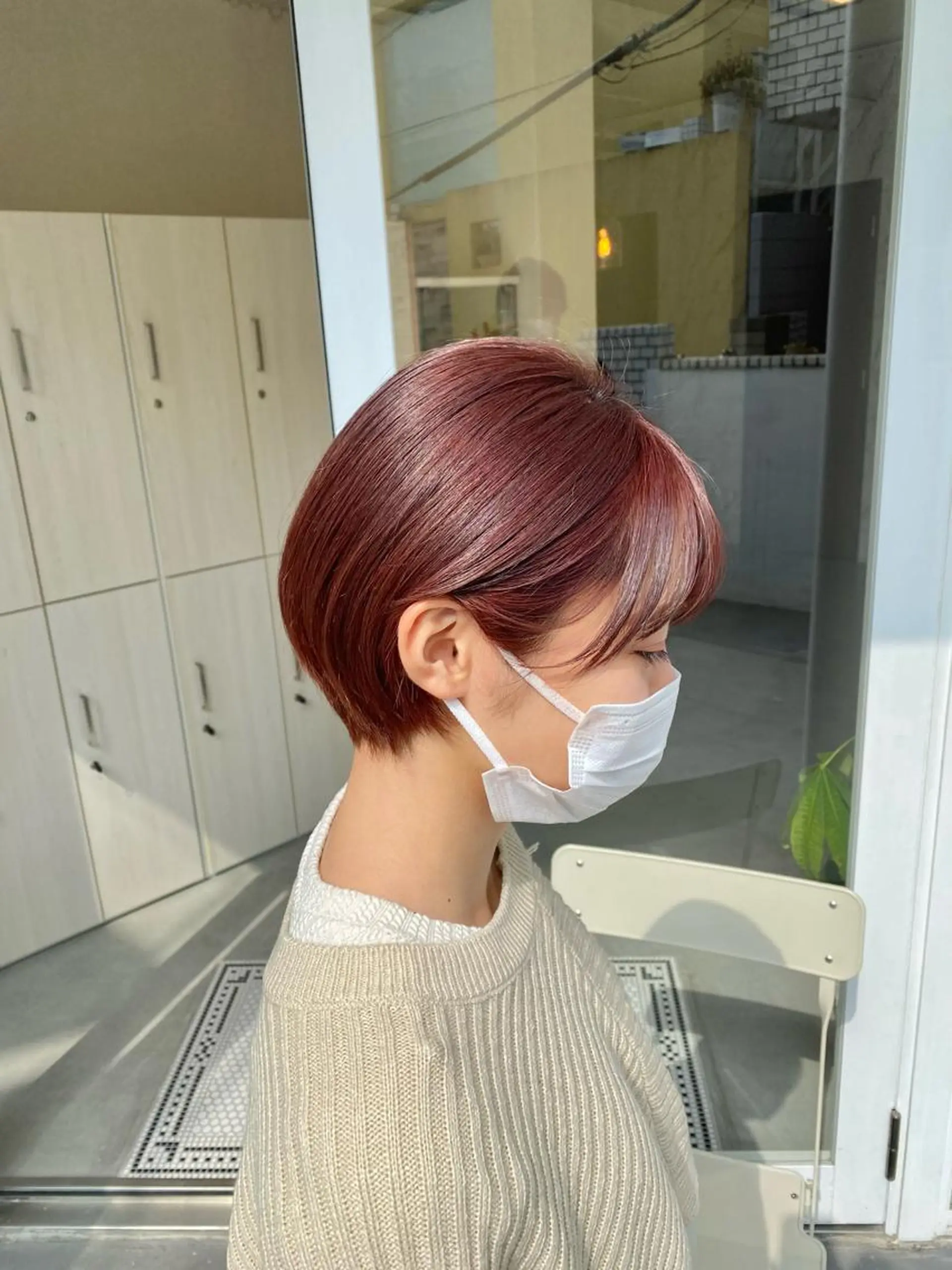 ショート カラー ブラウンカラー ピンクカラー ピンクブラウン Masena所属・🍁中川 慎之介🍁のヘアスタイル