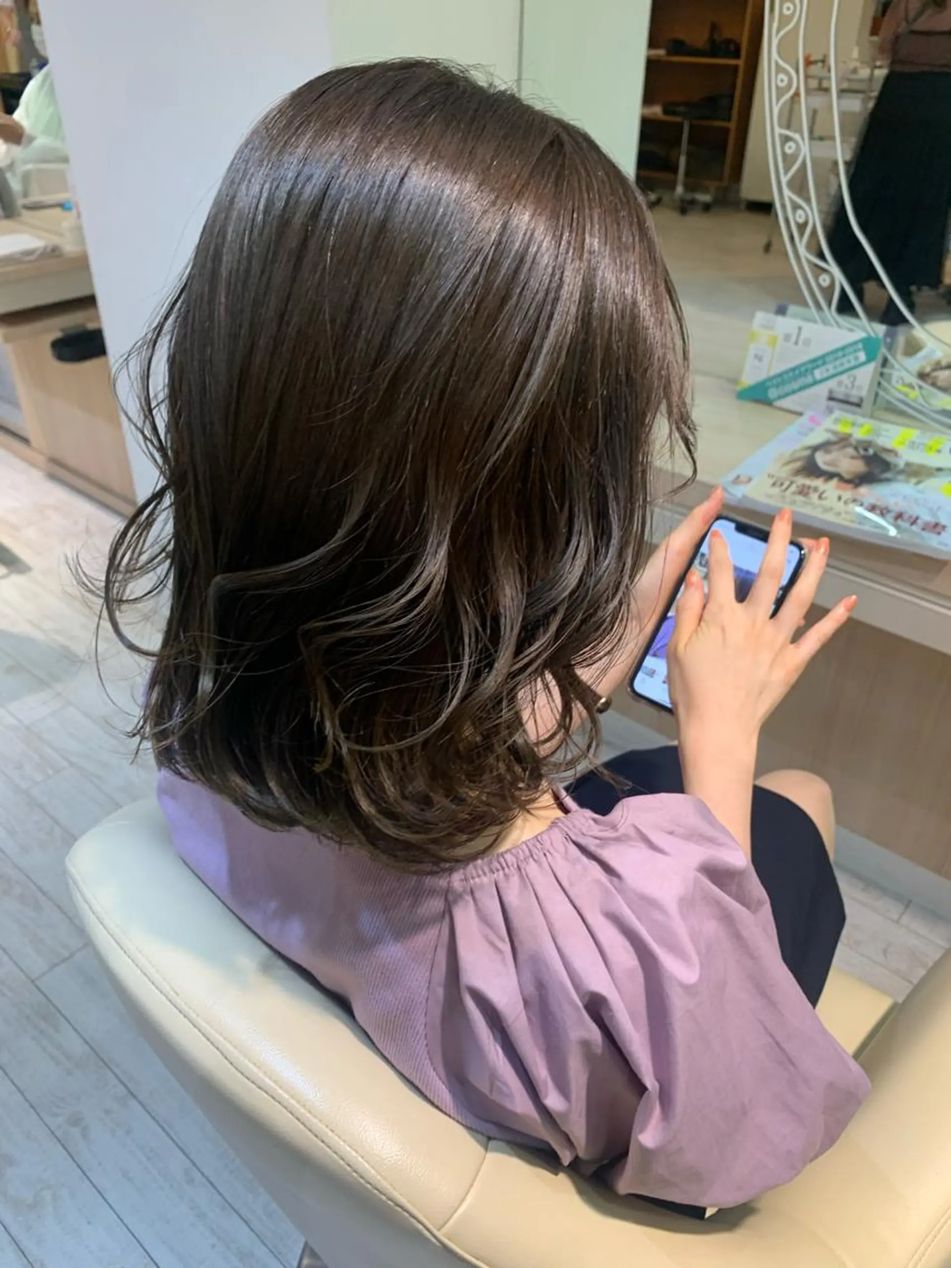 ミディアム カラー ヘアアレンジ ブリーチなし/ レイヤー🌿runaのヘアスタイル