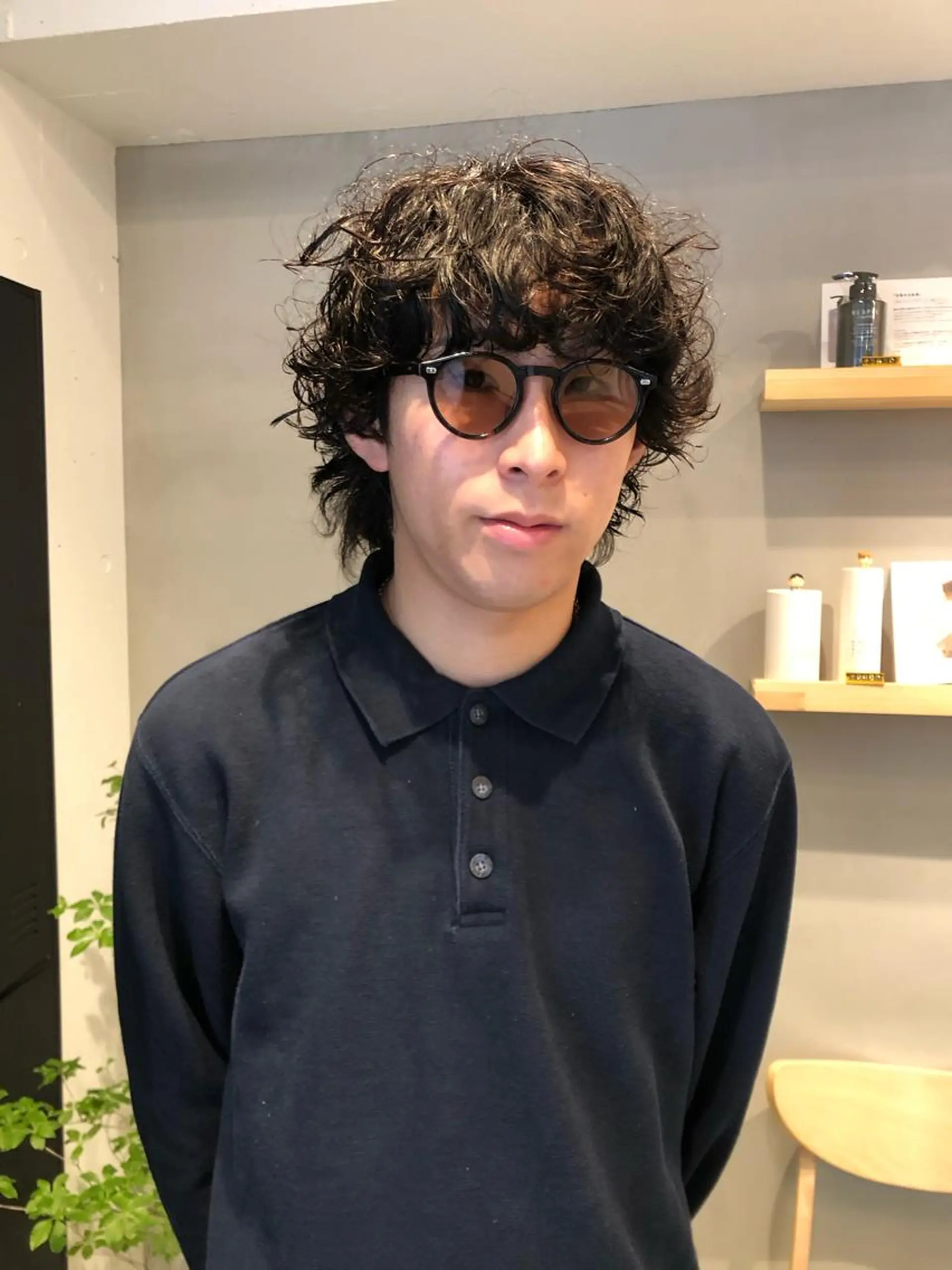 パーマ メンズ カット パーマ/ボブ 似合わせヘア/ショウのヘアスタイル