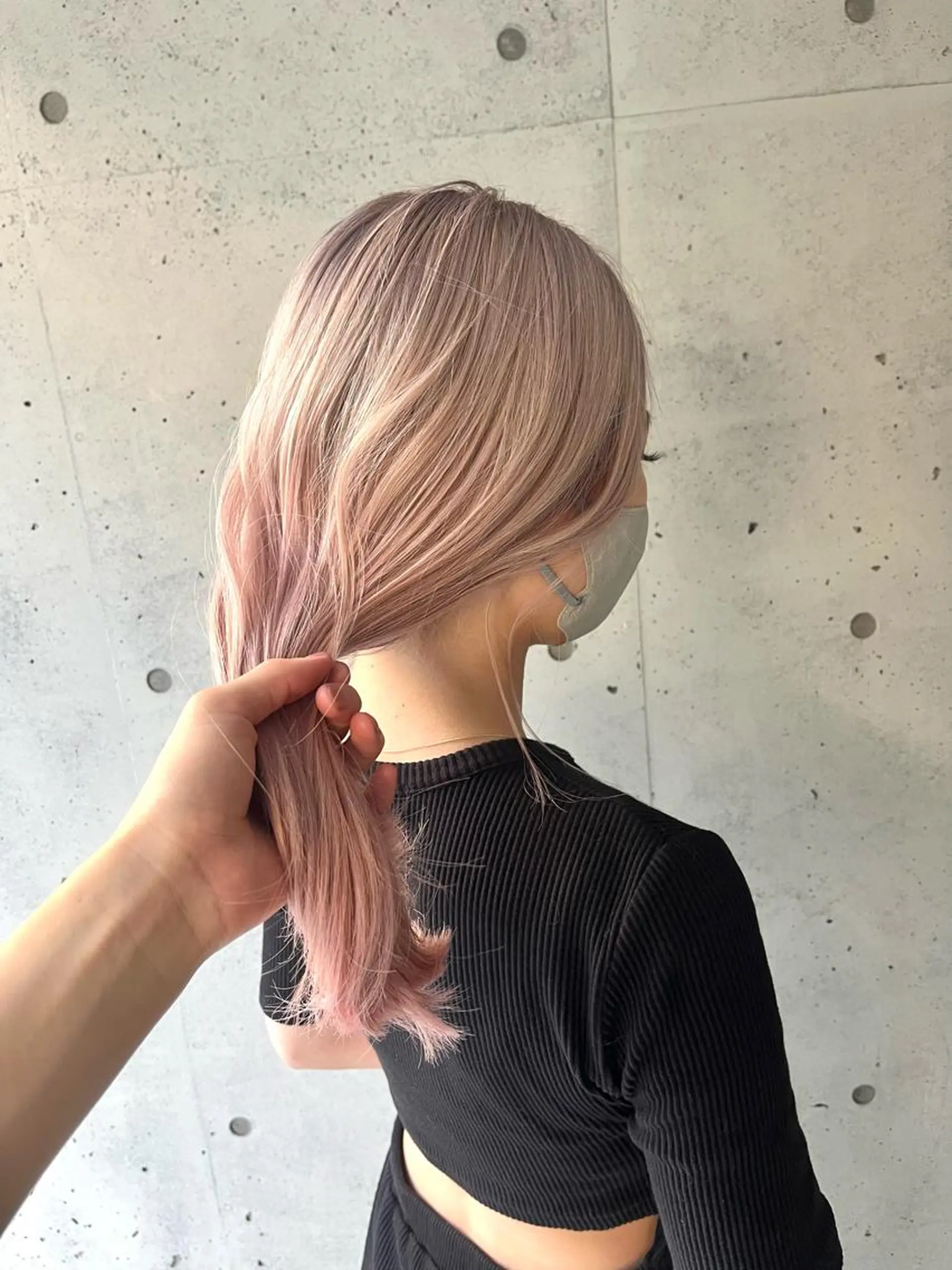 セミロング カラー ブリーチ グラデーションカラー ピンクカラー ハイライト/ショート /ボブ/RYOHEIのヘアスタイル