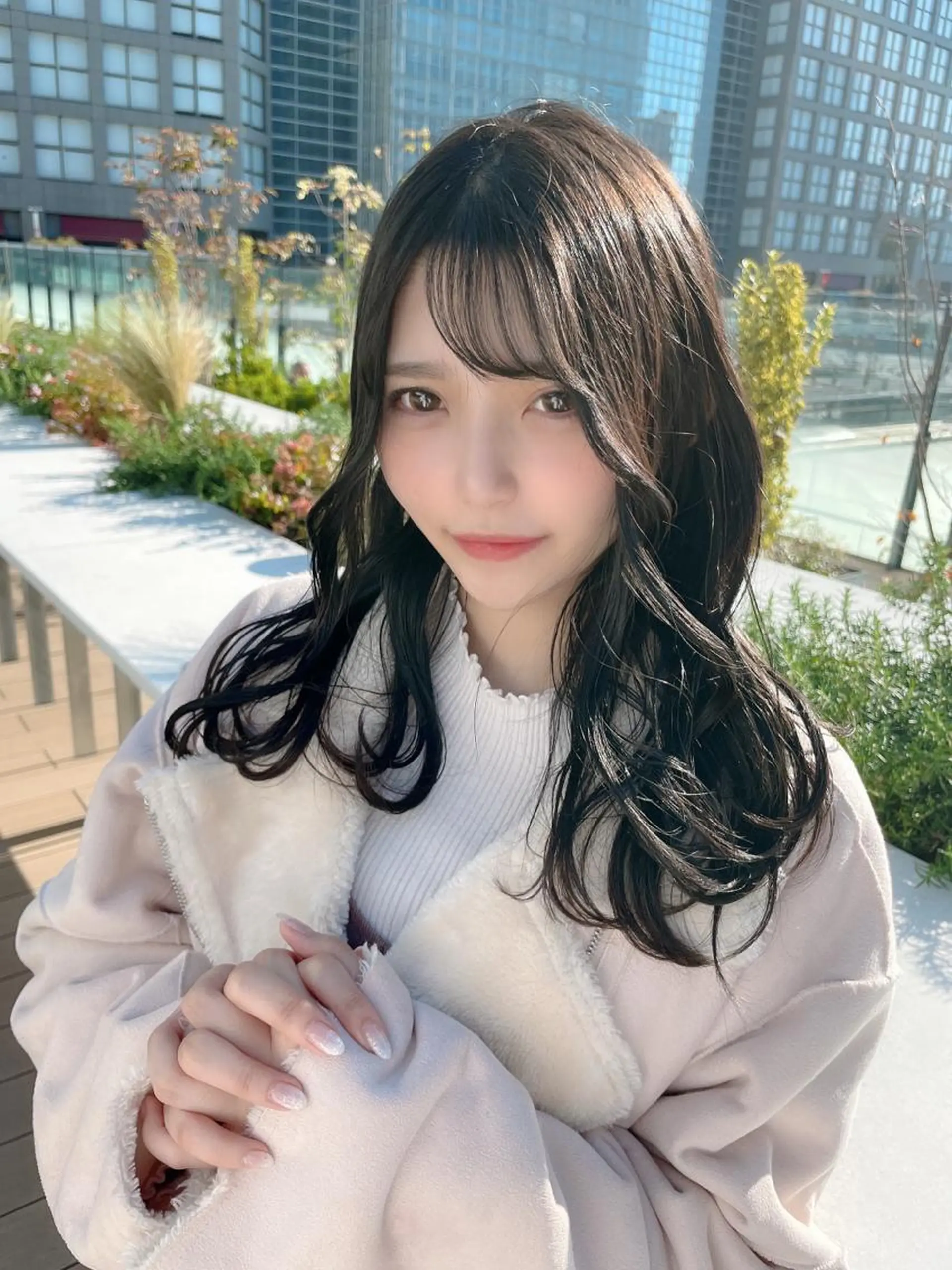 セミロング カラー ヘアアレンジ 顔周りカット/髪質改 善/新宿/畑中稔里のヘアスタイル