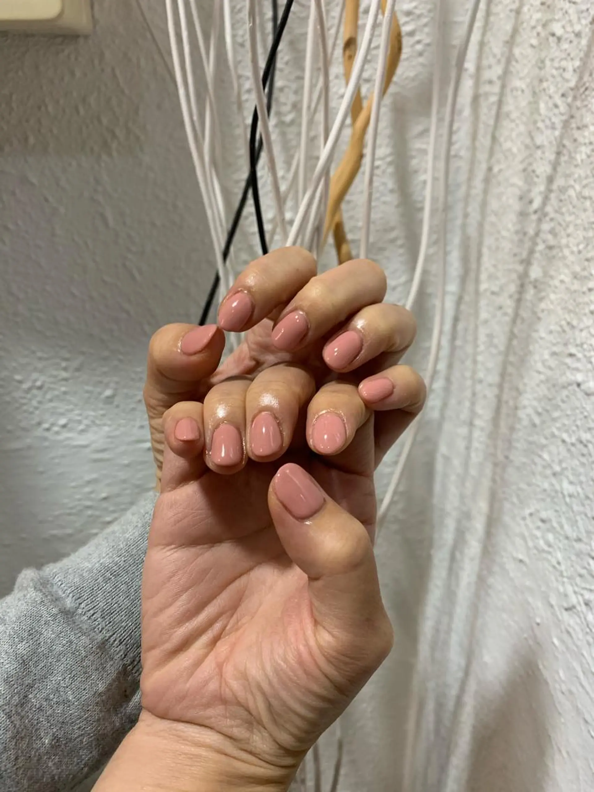 ネイル ワンカラーネイル ピンク 松川 めぐみのネイルデザイン