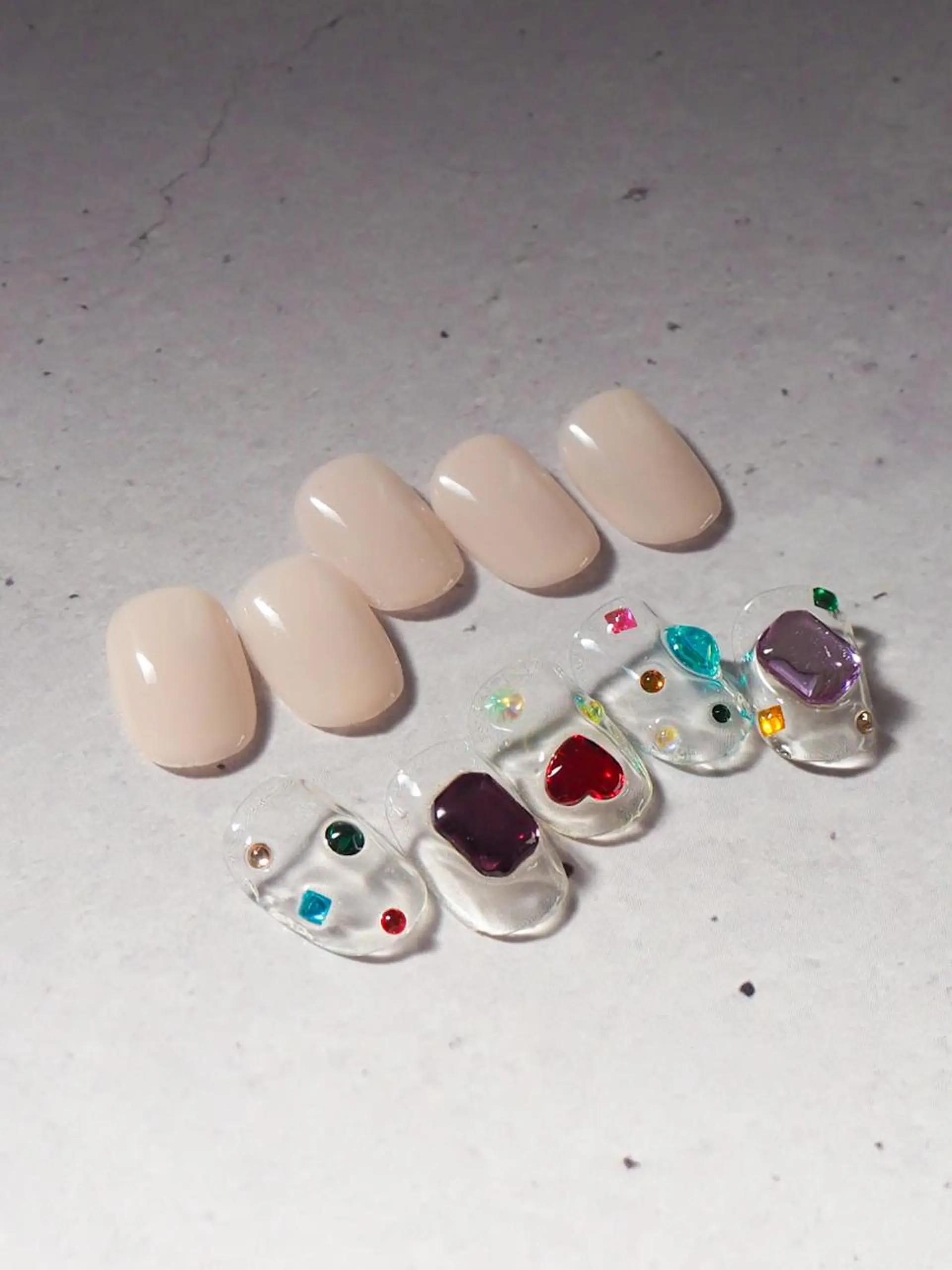 ネイル ジェルネイル パラジェル ストーンネイル tete nailstudioのネイルデザイン