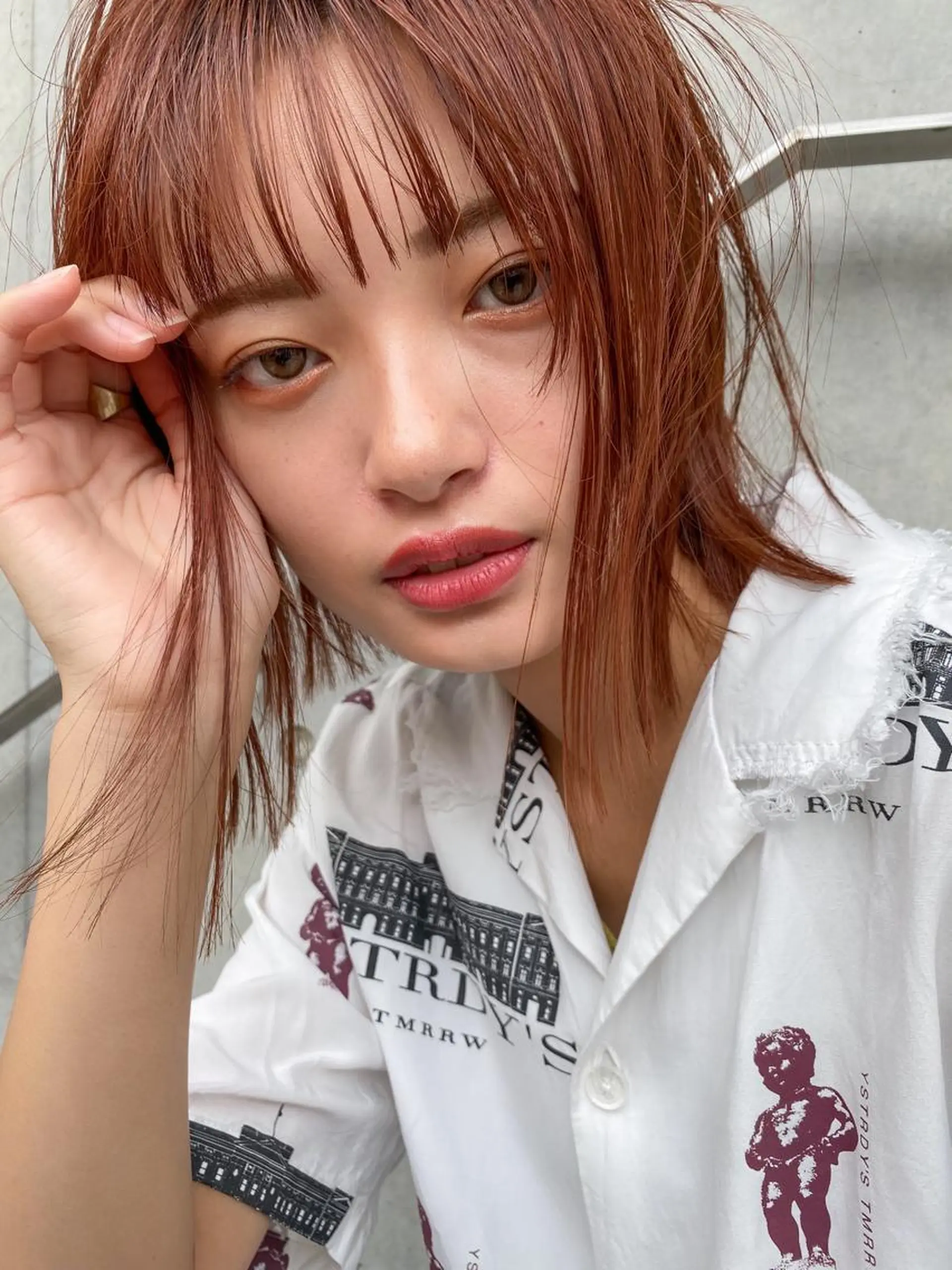 ミディアム カット ヘアカラー トリートメント nessヤマサキ リュウタのヘアスタイル