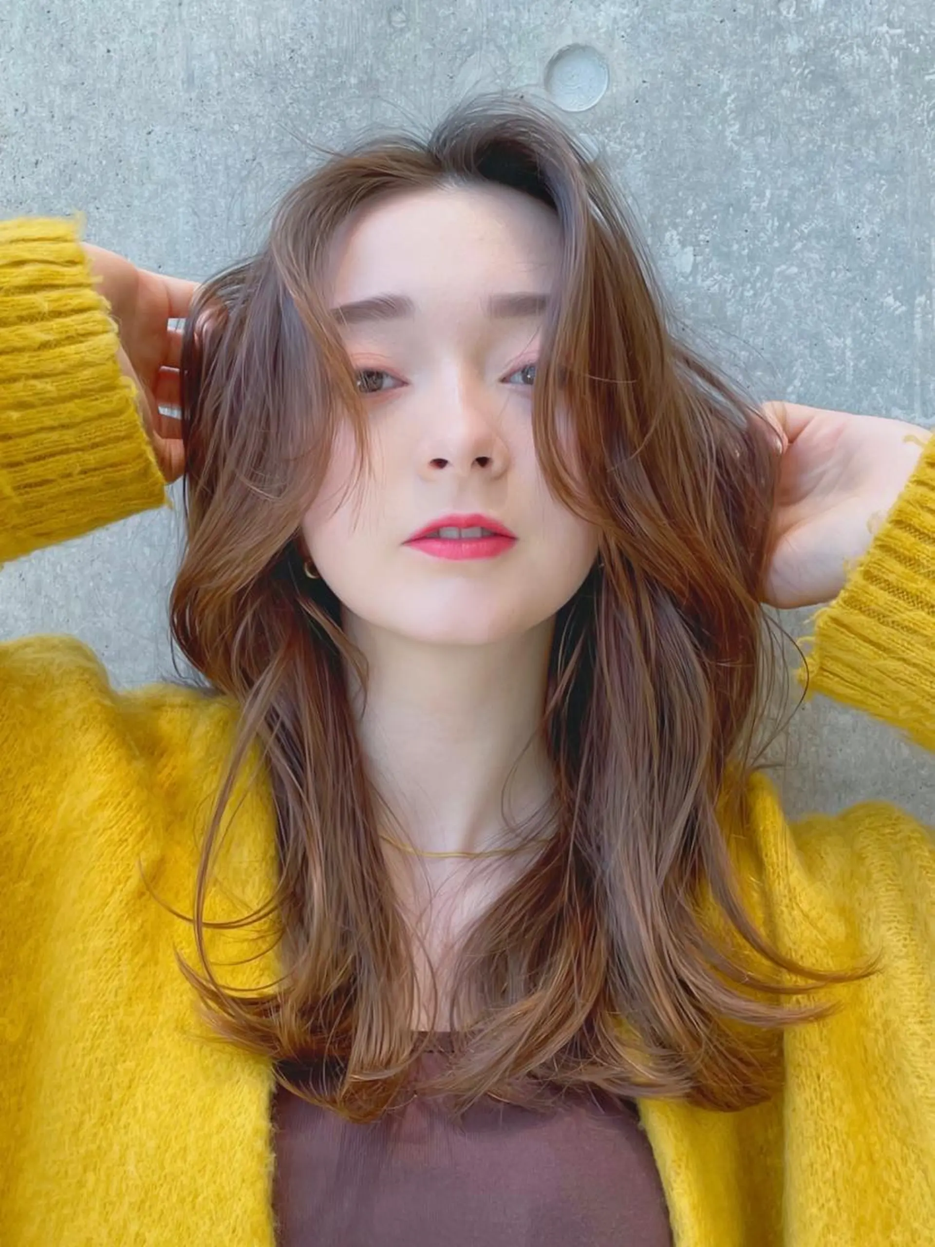ミディアム カラー ヘアセット KURO/ズボラでも できる韓国ヘアのヘアスタイル