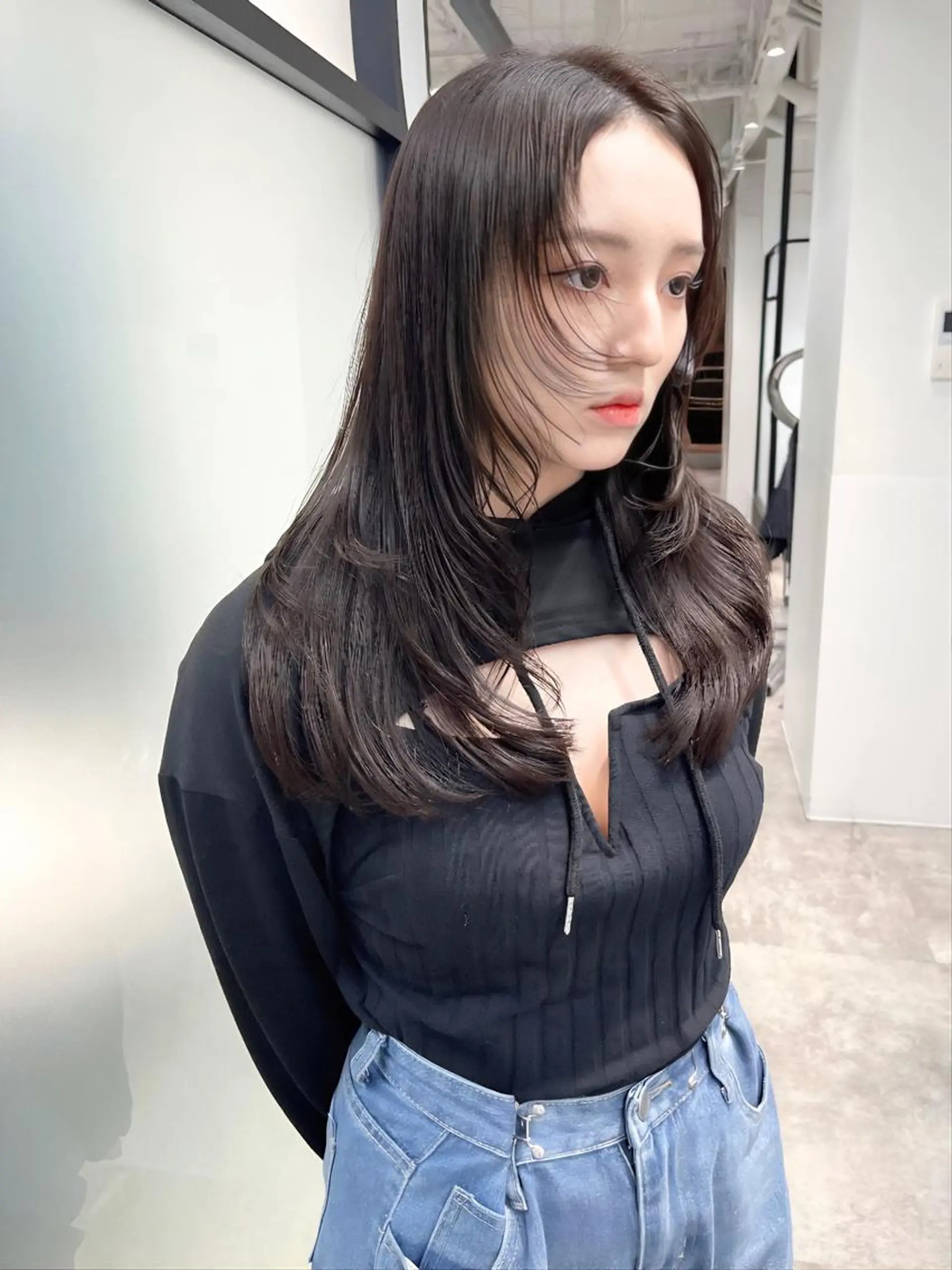 ロング 韓国風ヘア レイヤーカット カット ヘアカラー トリートメント 韓国レイヤーカット 髪質改善▫️水野有真のヘアスタイル