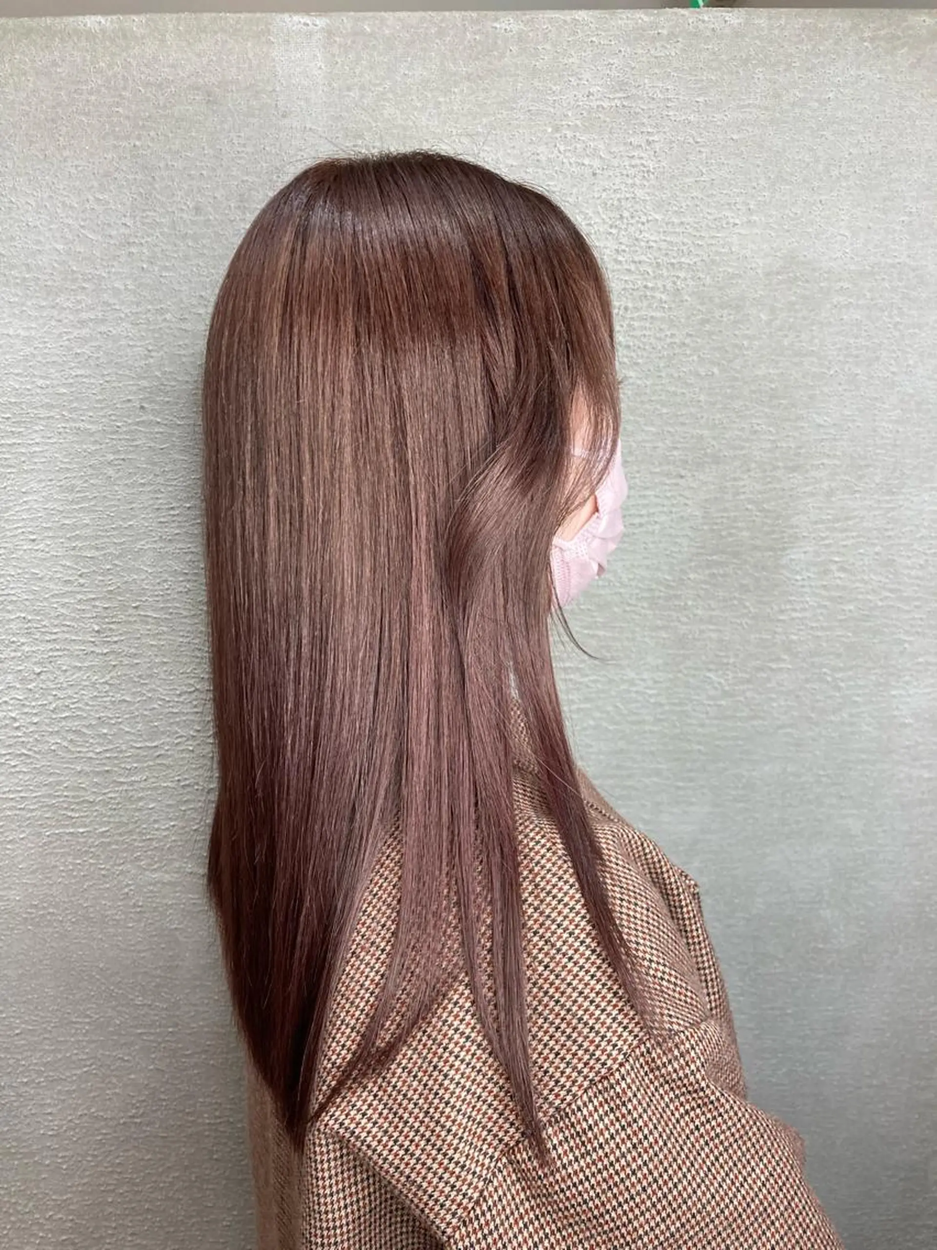 セミロング カラー ブラウンカラー ピンクカラー ピンクブラウン 豊中/メンズ特化 岡田 龍之介のヘアスタイル