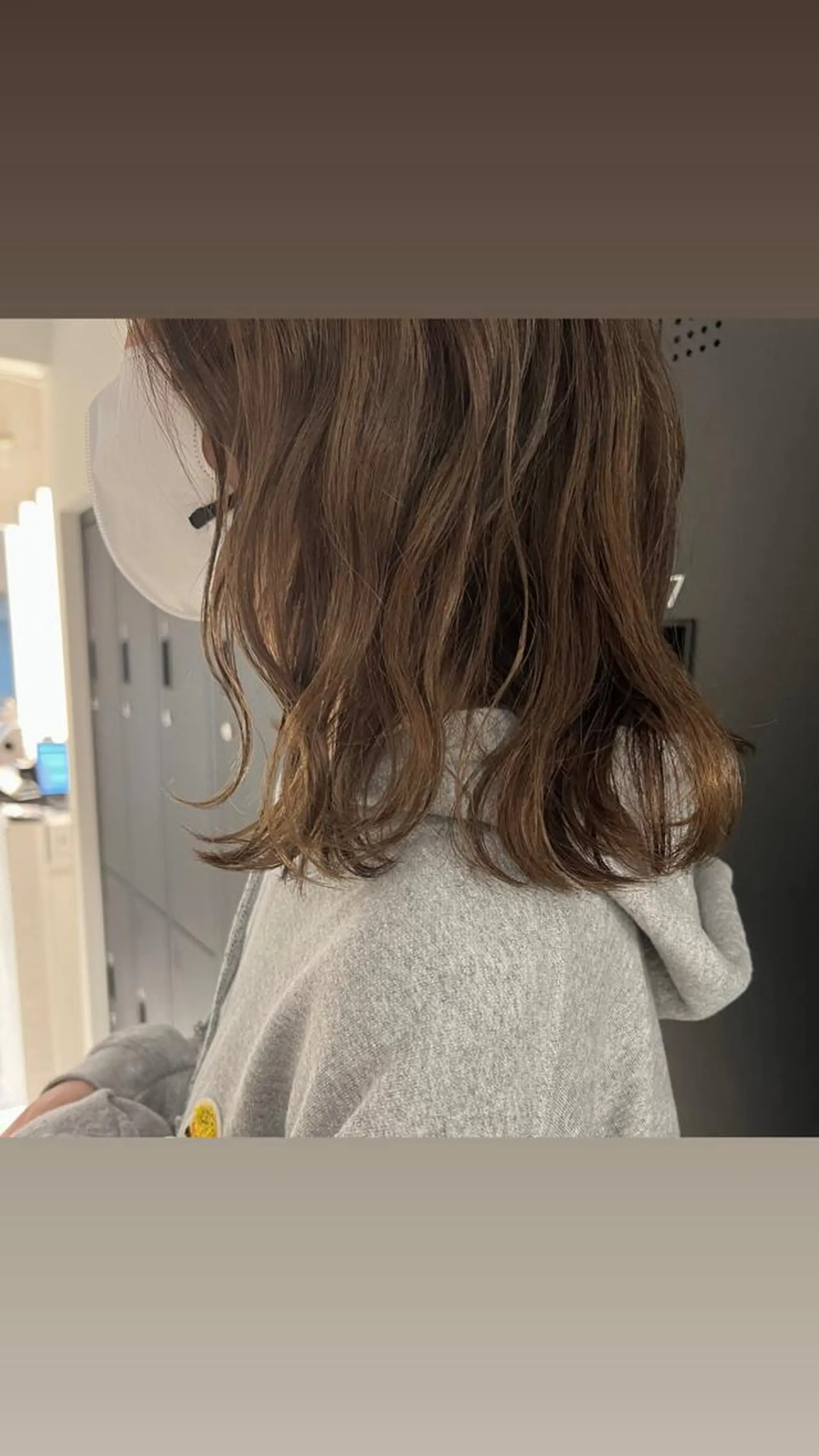 ミディアム ヘアアレンジ カット ヘアカラー トリートメント 暗髪カラー🫐パーマ おくだりんかのヘアスタイル