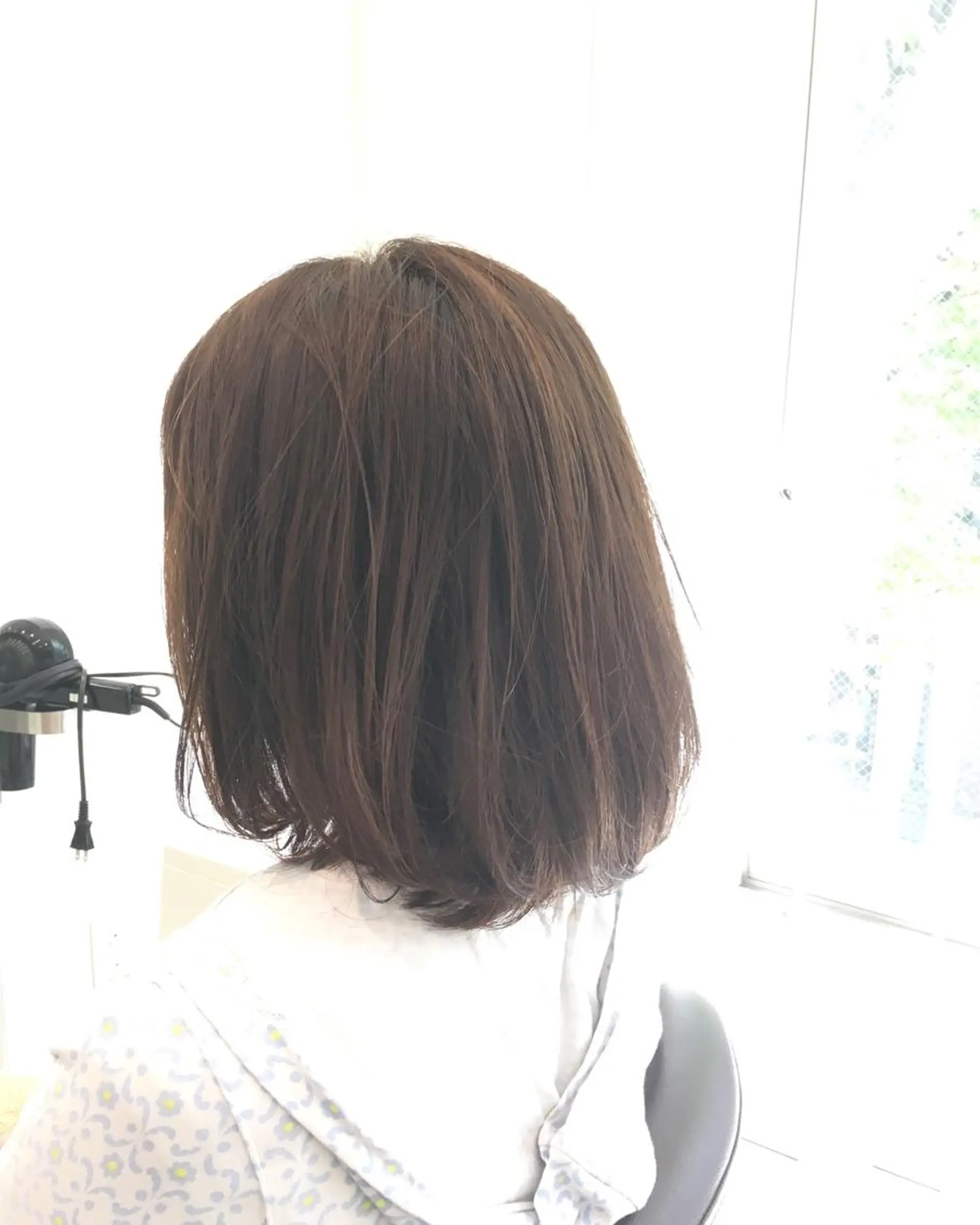 ショート カラー ワンレンボブ ブラウンカラー ボブ カット ヘッドスパ XES-TA所属・中村 よしひでのヘアスタイル