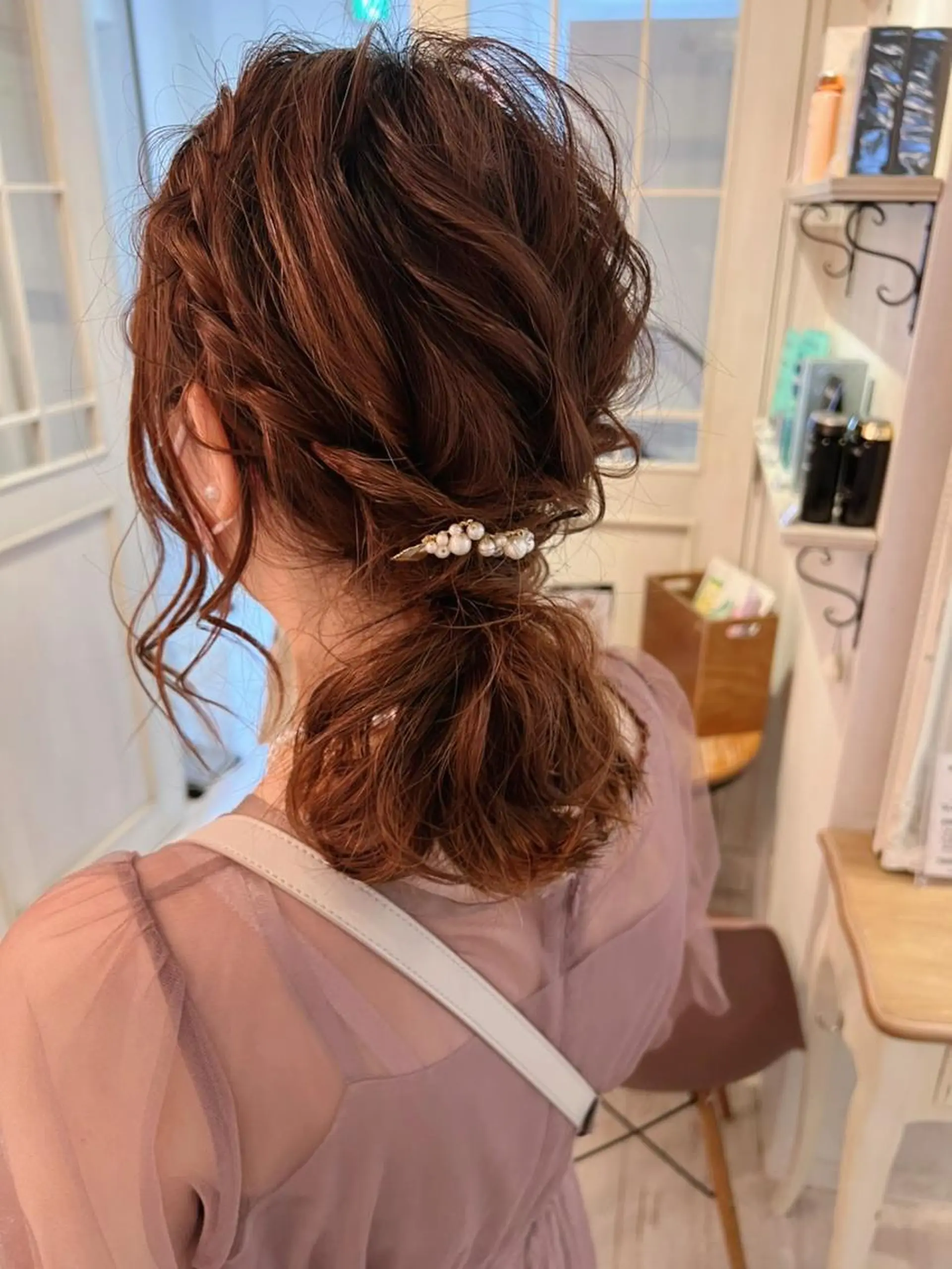 セミロング ヘアアレンジ パーマ カラー セミロングパーマ アディクシーカラー アッシュ バレイヤージュ ミストバング カット ヘアカラー 【N°deseo】 吉祥寺のヘアスタイル