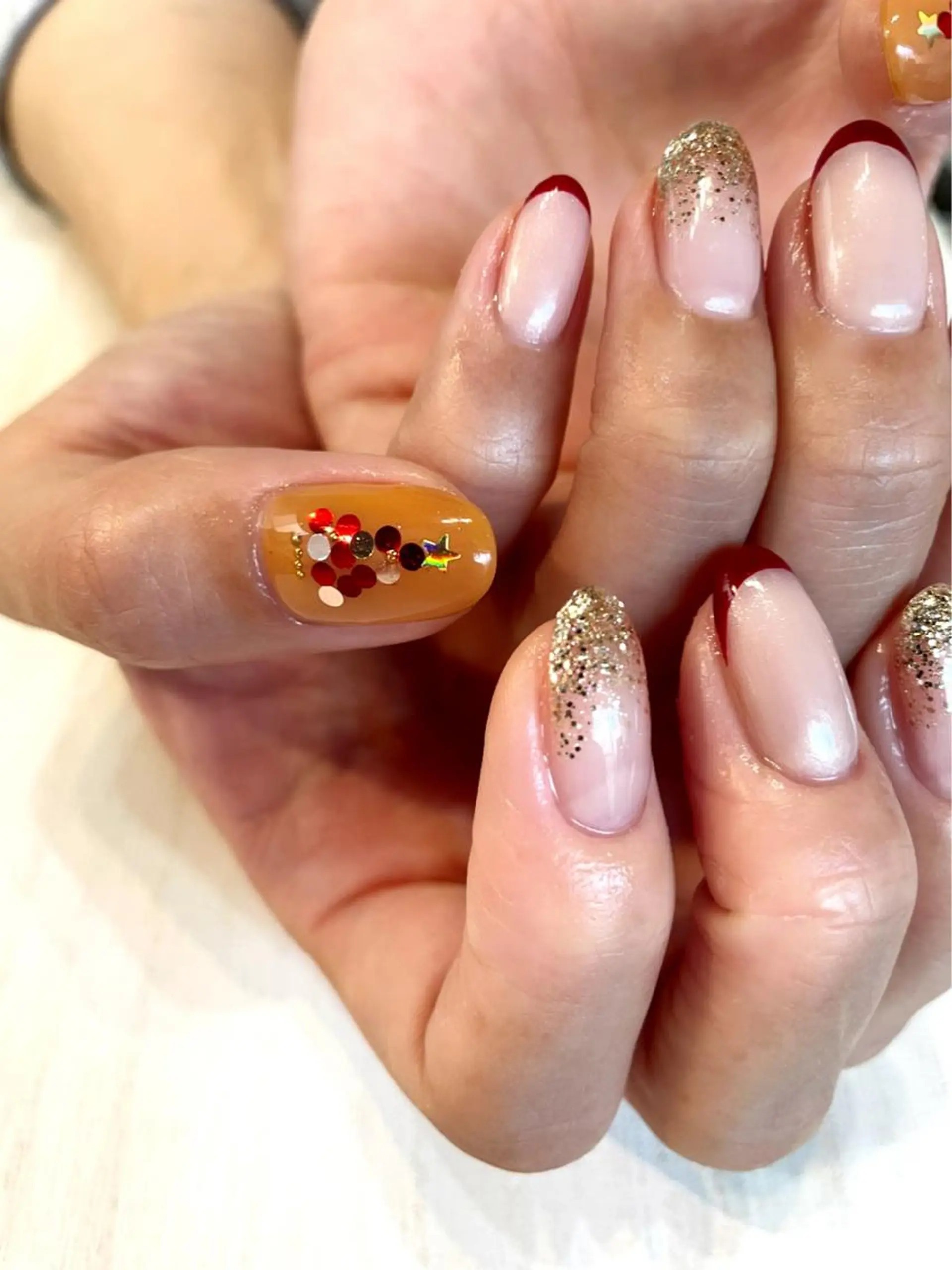ネイル アートネイル クリスマス ハンドネイル spell所属・spell nailのネイルデザイン