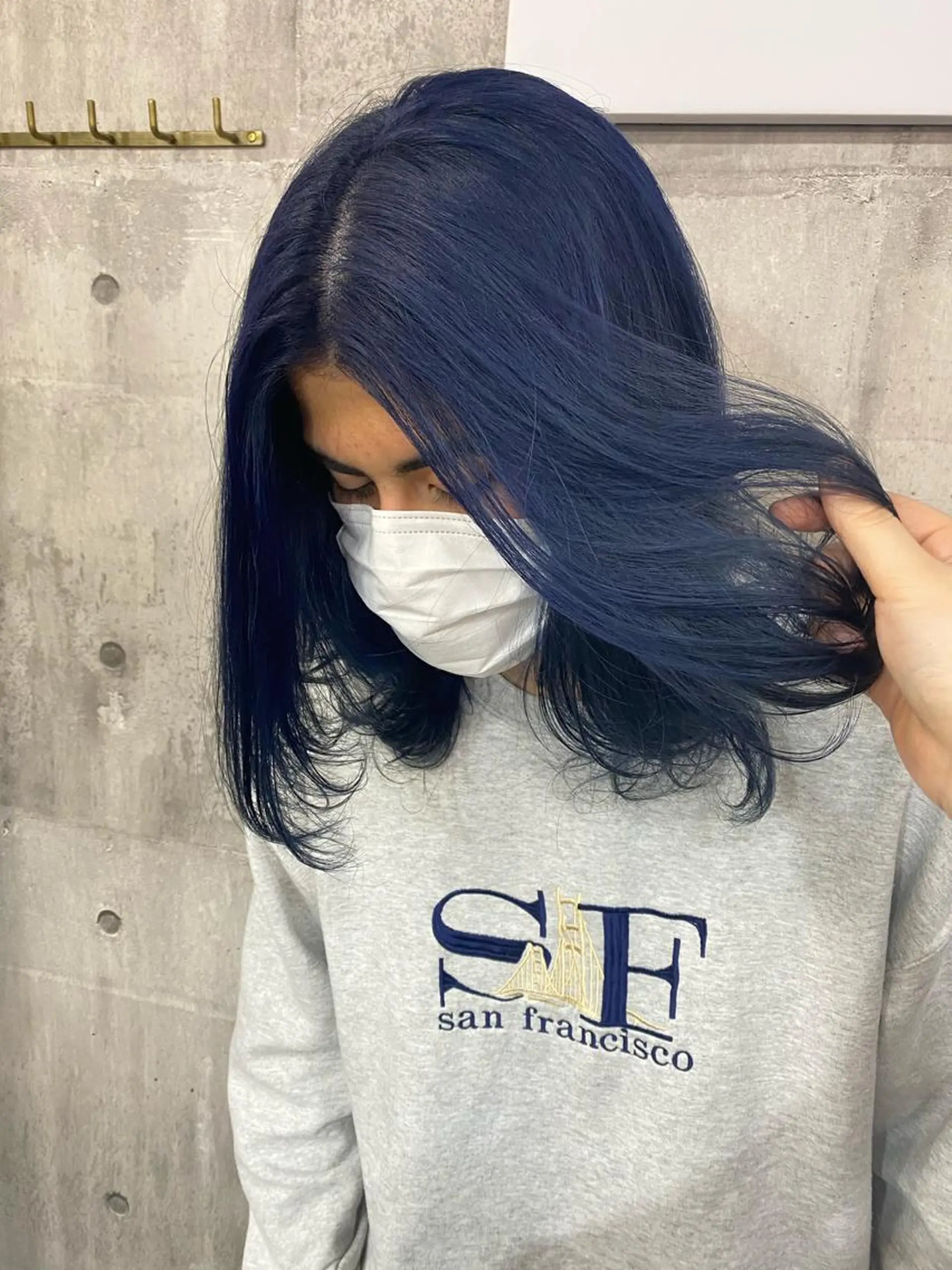ショート カラー ブルーカラー ネイビーカラー SHURI❤️‍🔥 中/韓mix ♡のヘアスタイル