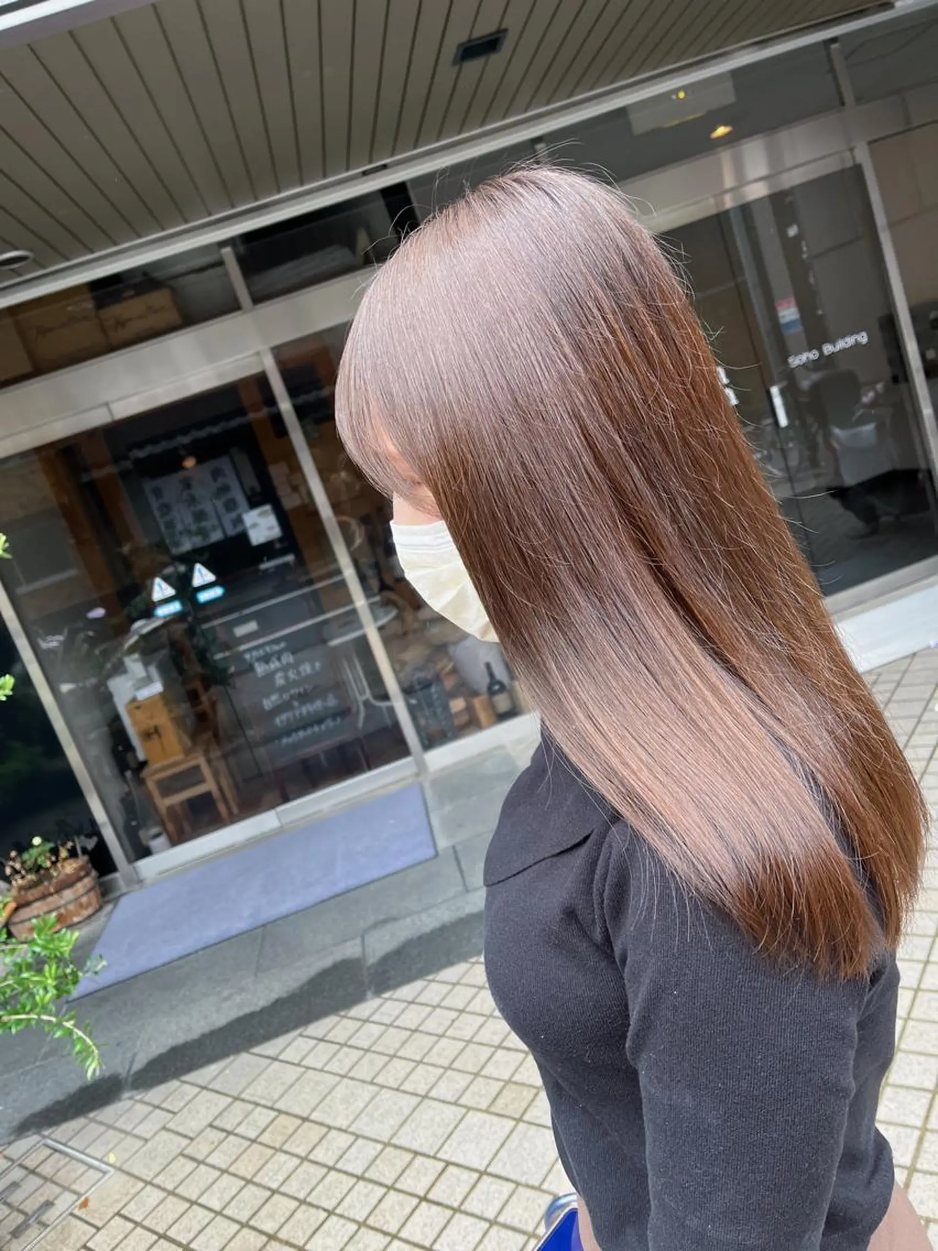 ロング カラー 透明感カラー グレージュ 縮毛矯正 トリートメント KINI所属・HIYOSHI　✂︎ 艶髪職人のヘアスタイル