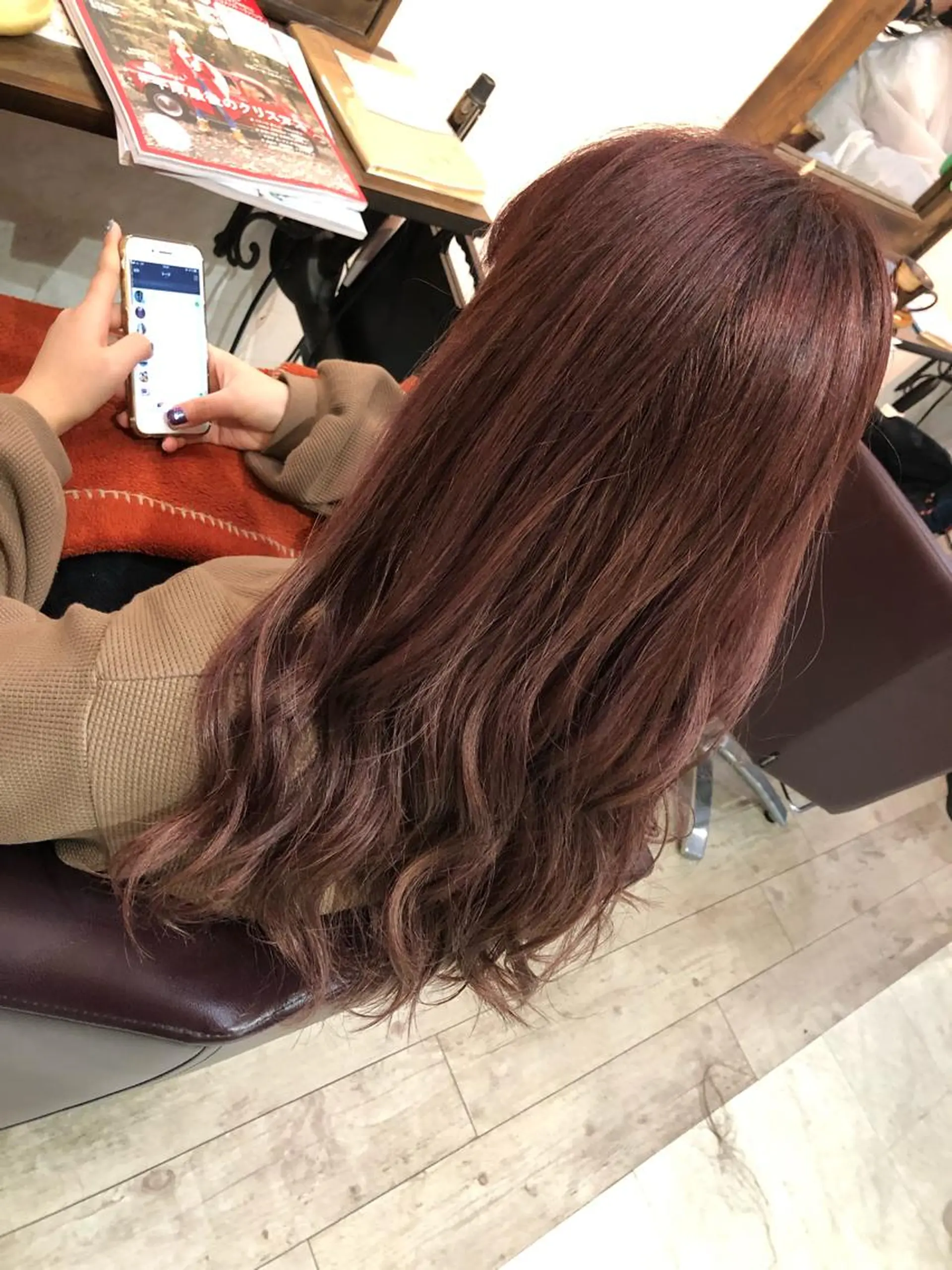 ロング カラー ピンクカラー 小森 拓哉のヘアスタイル