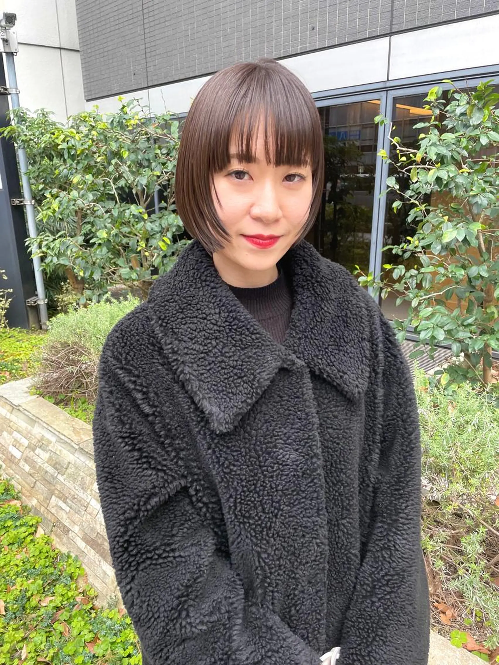ミディアム カラー パーマ ヘアアレンジ メンズ キッズ ネイル マツエク・マツパ アイブロウ 顔まわりレイヤー レイヤーカット カット ヘアカラー トリートメント tatsumi/ボブ ウルフ/レイヤーのヘアスタイル