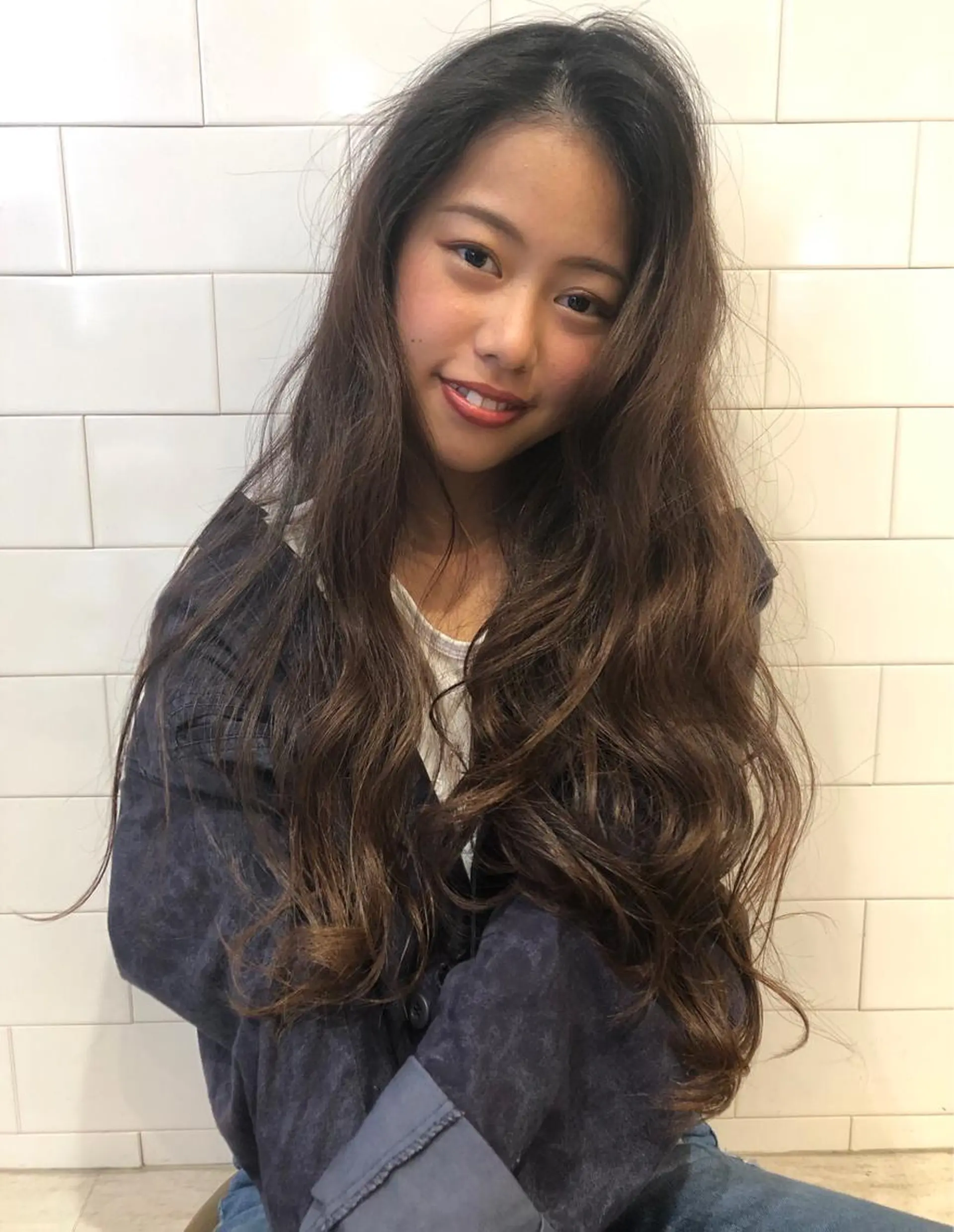 ロング パーマ あらい まさえのヘアスタイル