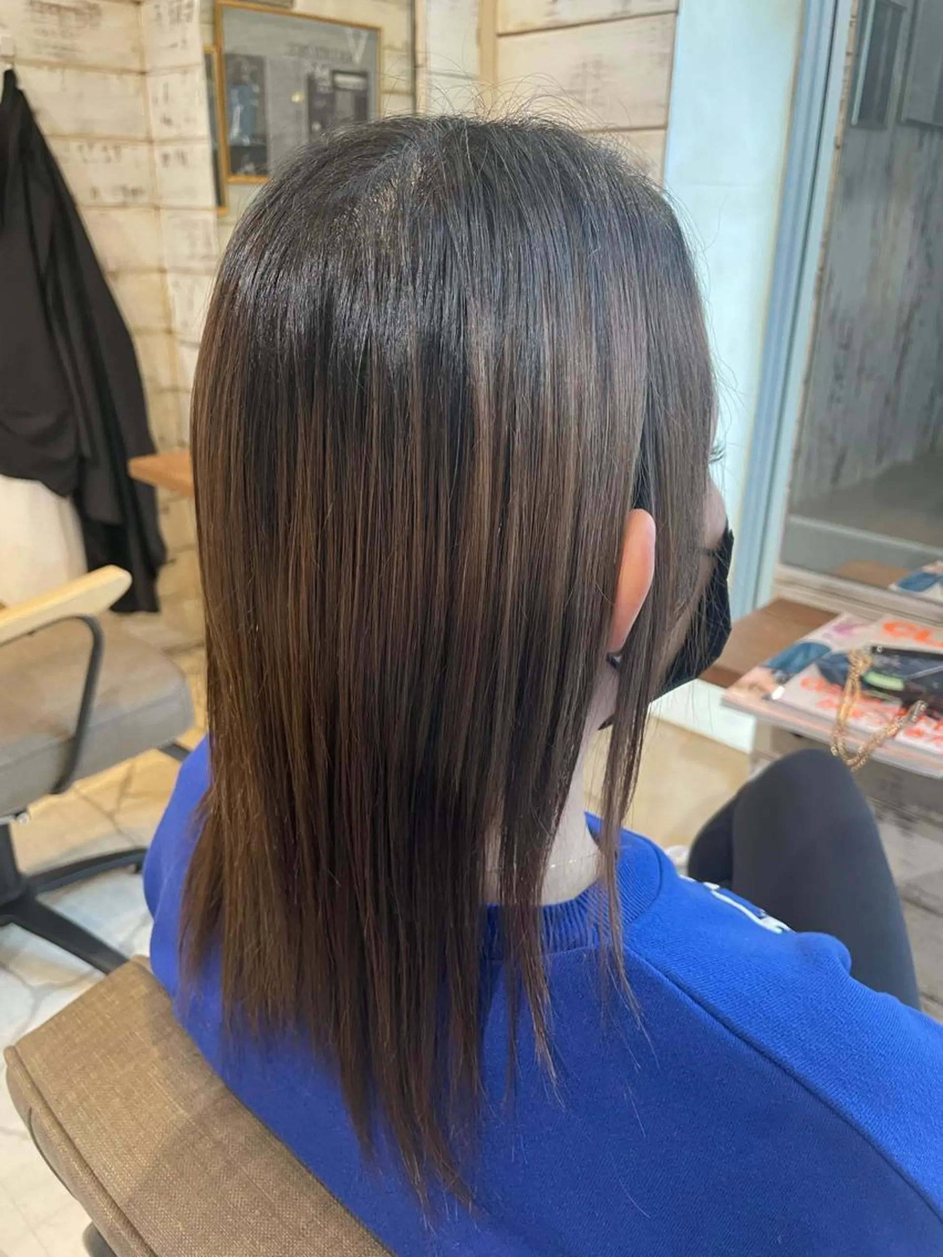 ミディアム パーマ 縮毛矯正 スリールヘアー所属・🖤nako/艶髪/ 透明感カラー🖤のヘアスタイル