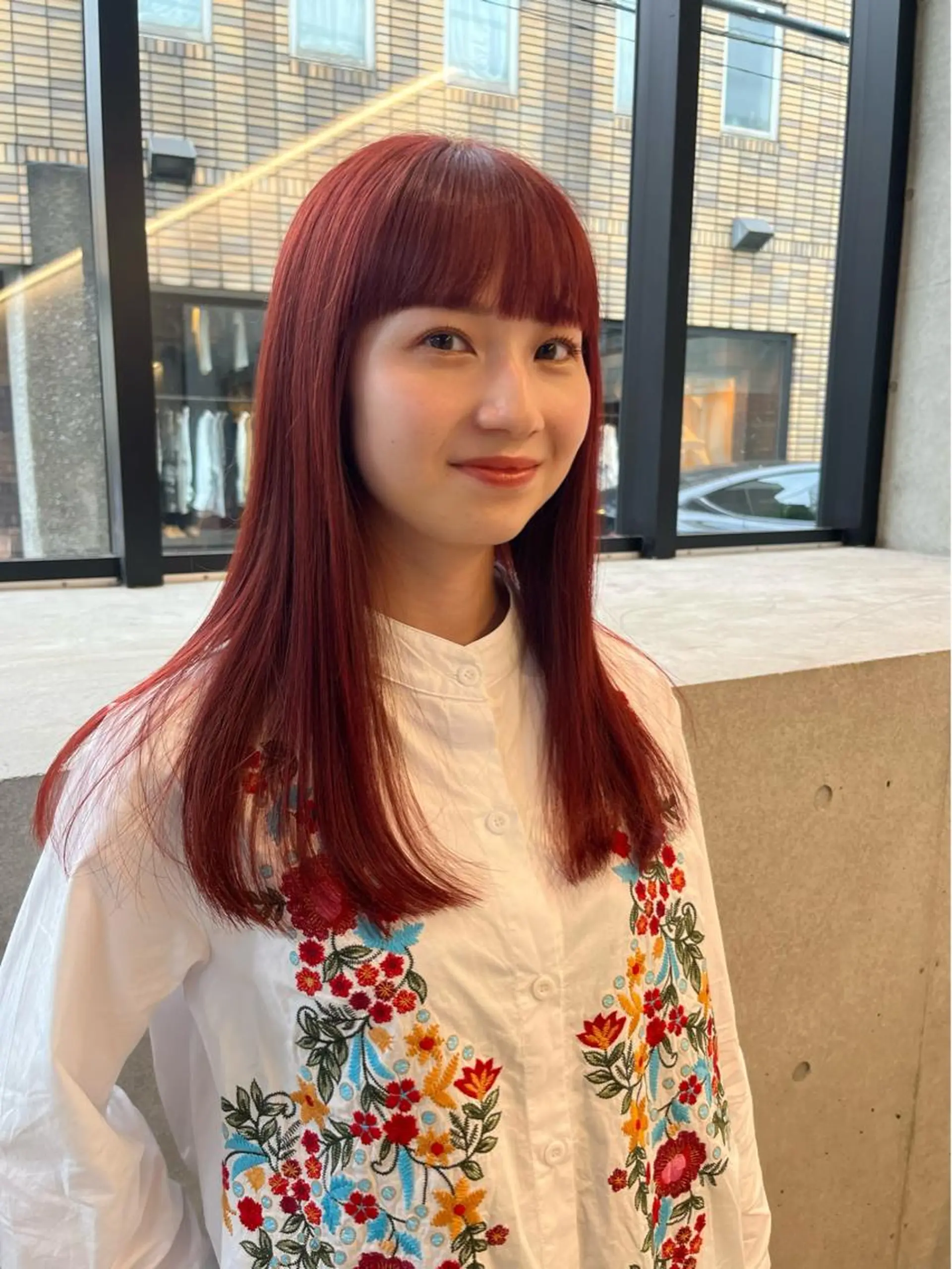 セミロング 韓国レイヤーカット/ 酸性縮毛矯正MIKUのヘアスタイル