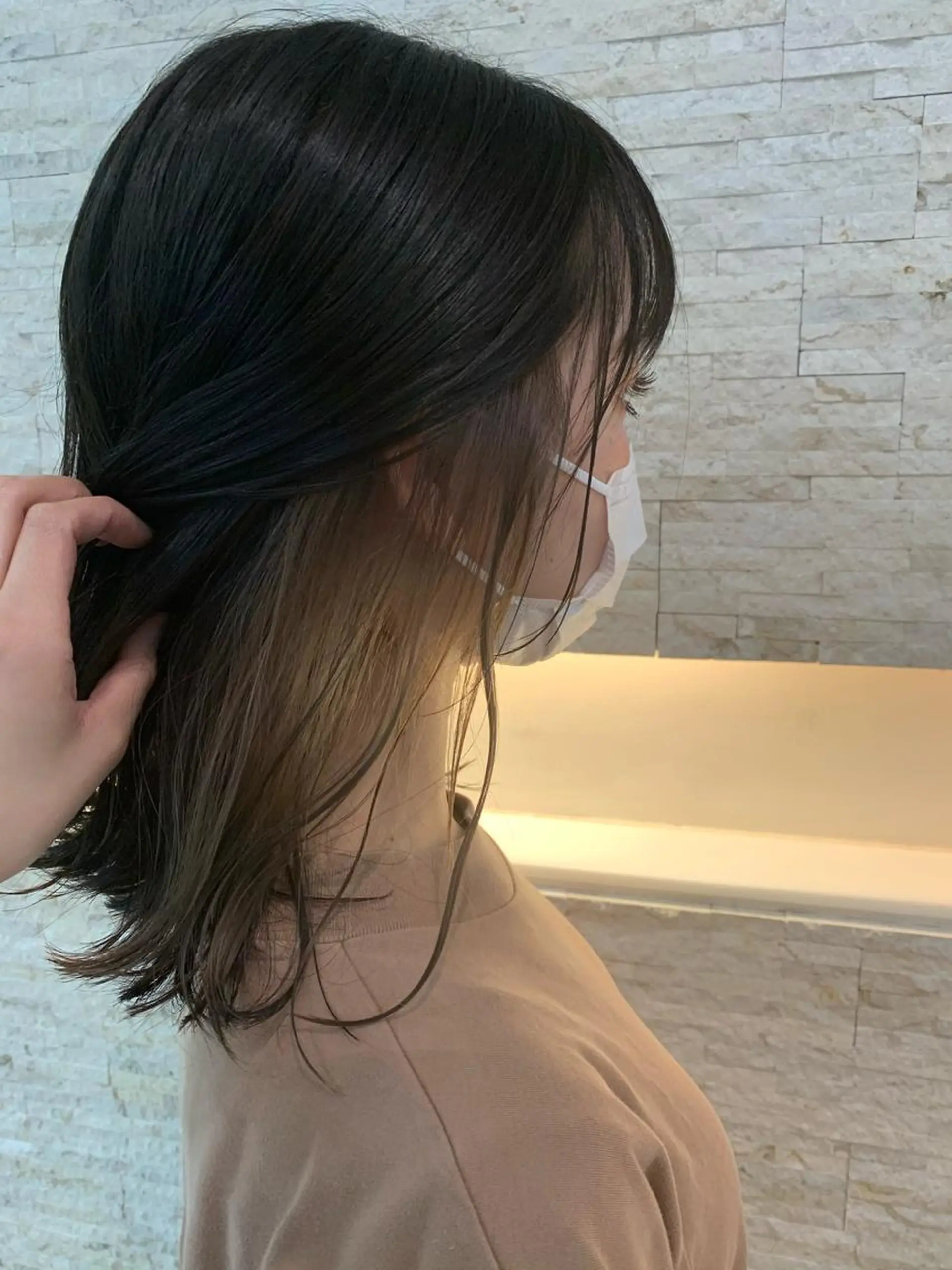 セミロング カラー ベージュカラー ✄折橋 彩花🐶🍑のヘアスタイル