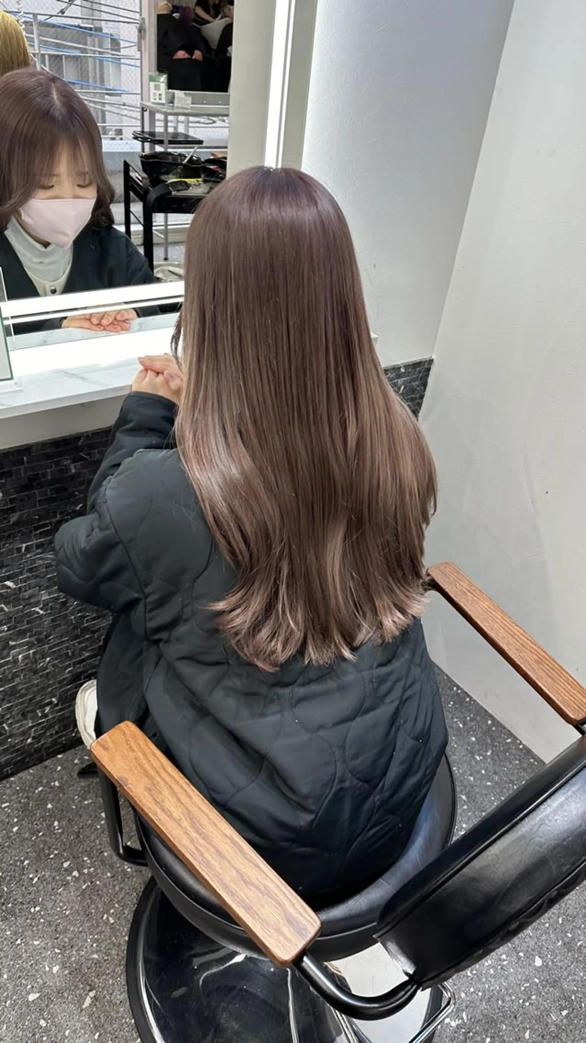 ロング カット ヘアカラー トリートメント 韓国風レイヤー🗝要 暗透カラー📓吉祥寺のヘアスタイル