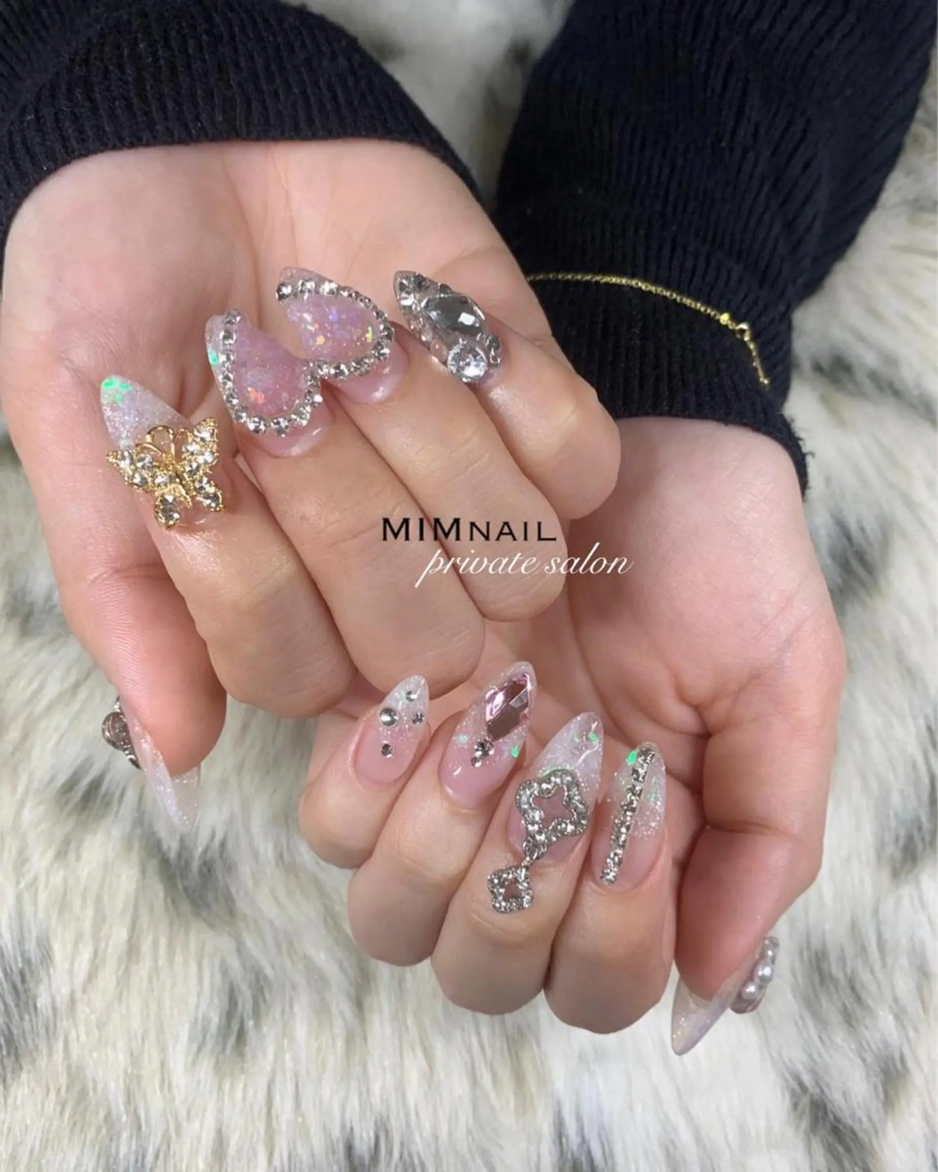 ネイル 長さ出し スカルプネイル *･*MIMnail *･゜ﾟ･*:･*のネイルデザイン