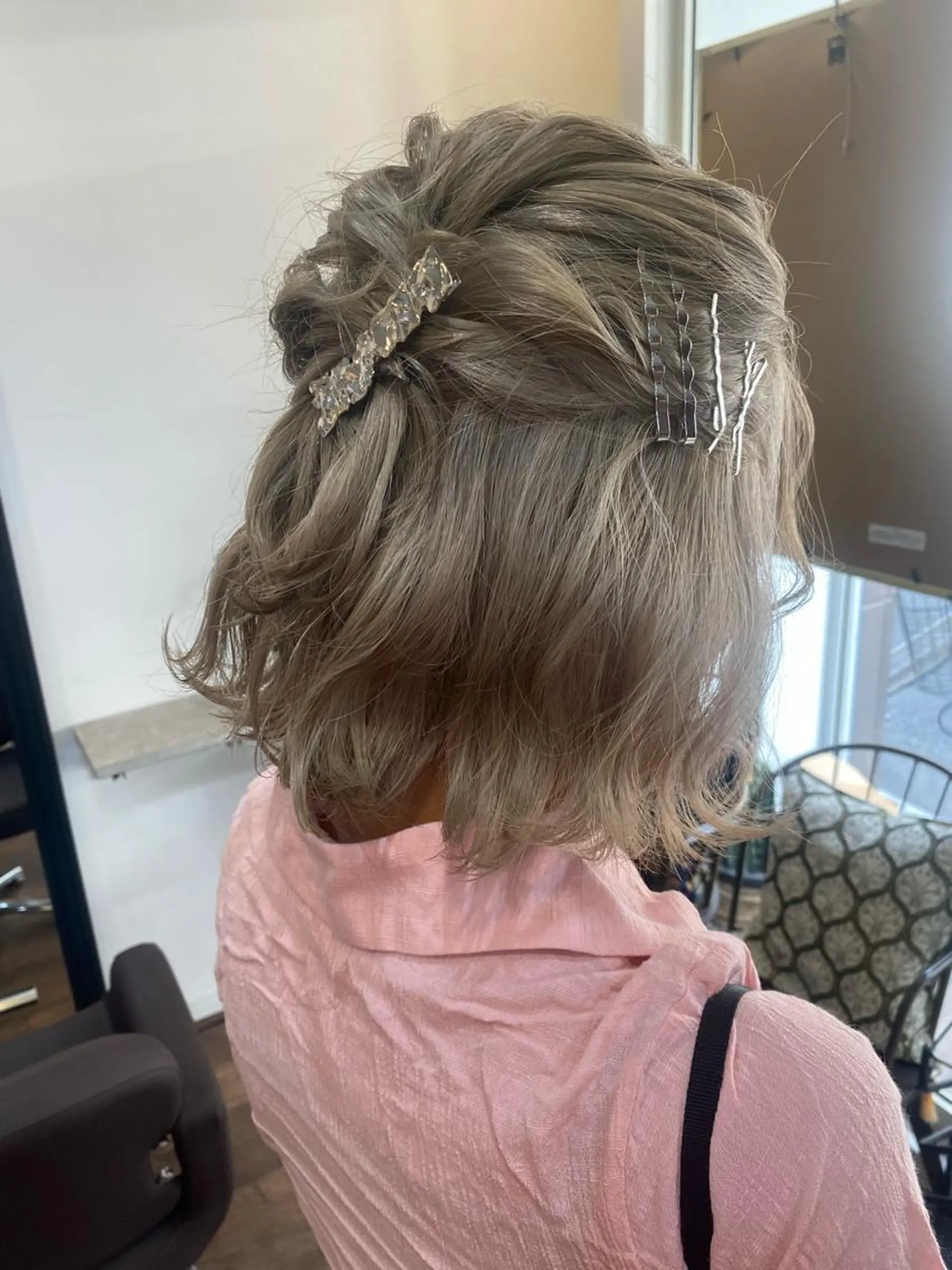 ショート ヘアアレンジ ハーフアップ ヘアセット pep所属・pep natsumiのヘアスタイル