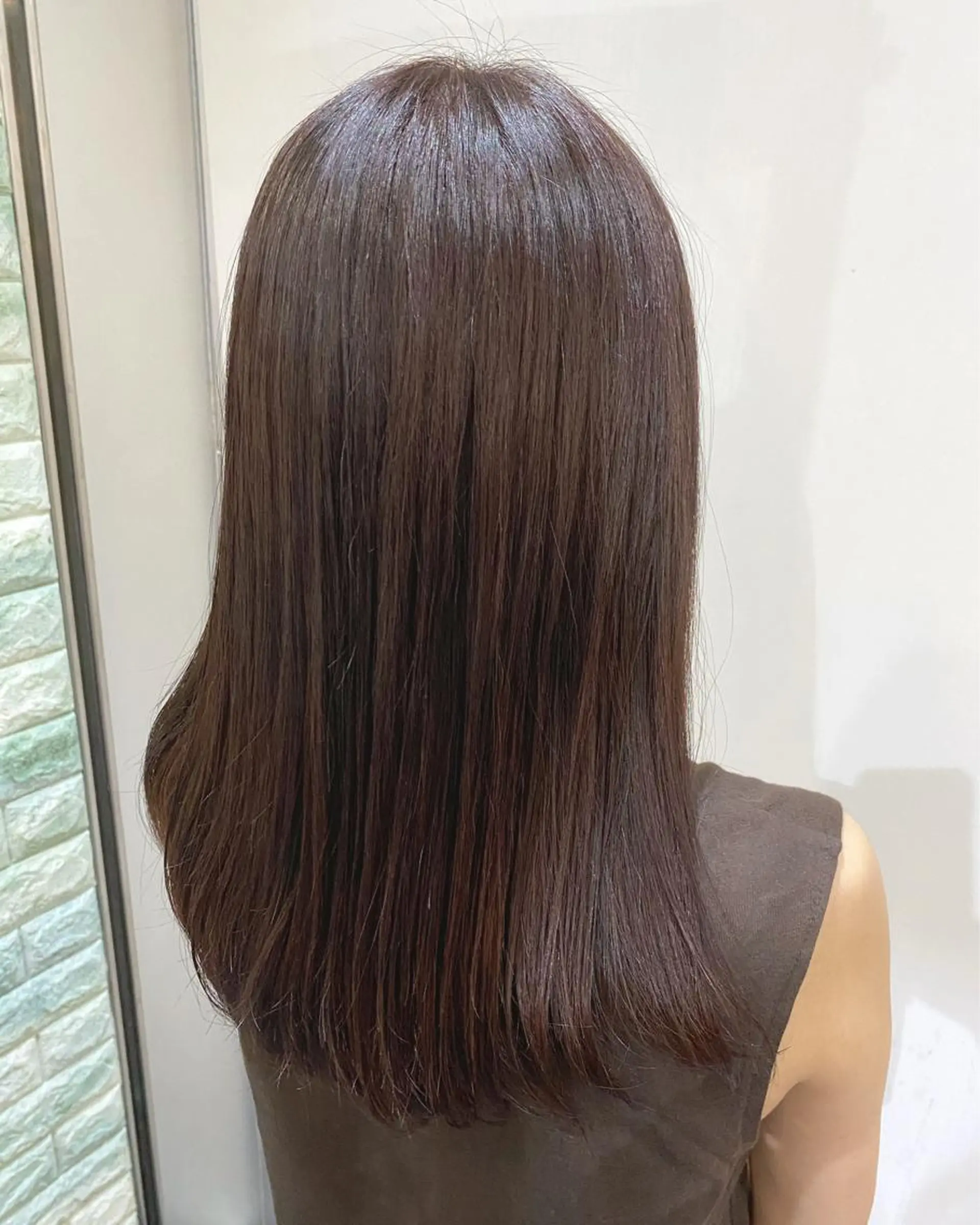 カラー ブラウンカラー ピンクカラー 石野 友唯のヘアスタイル
