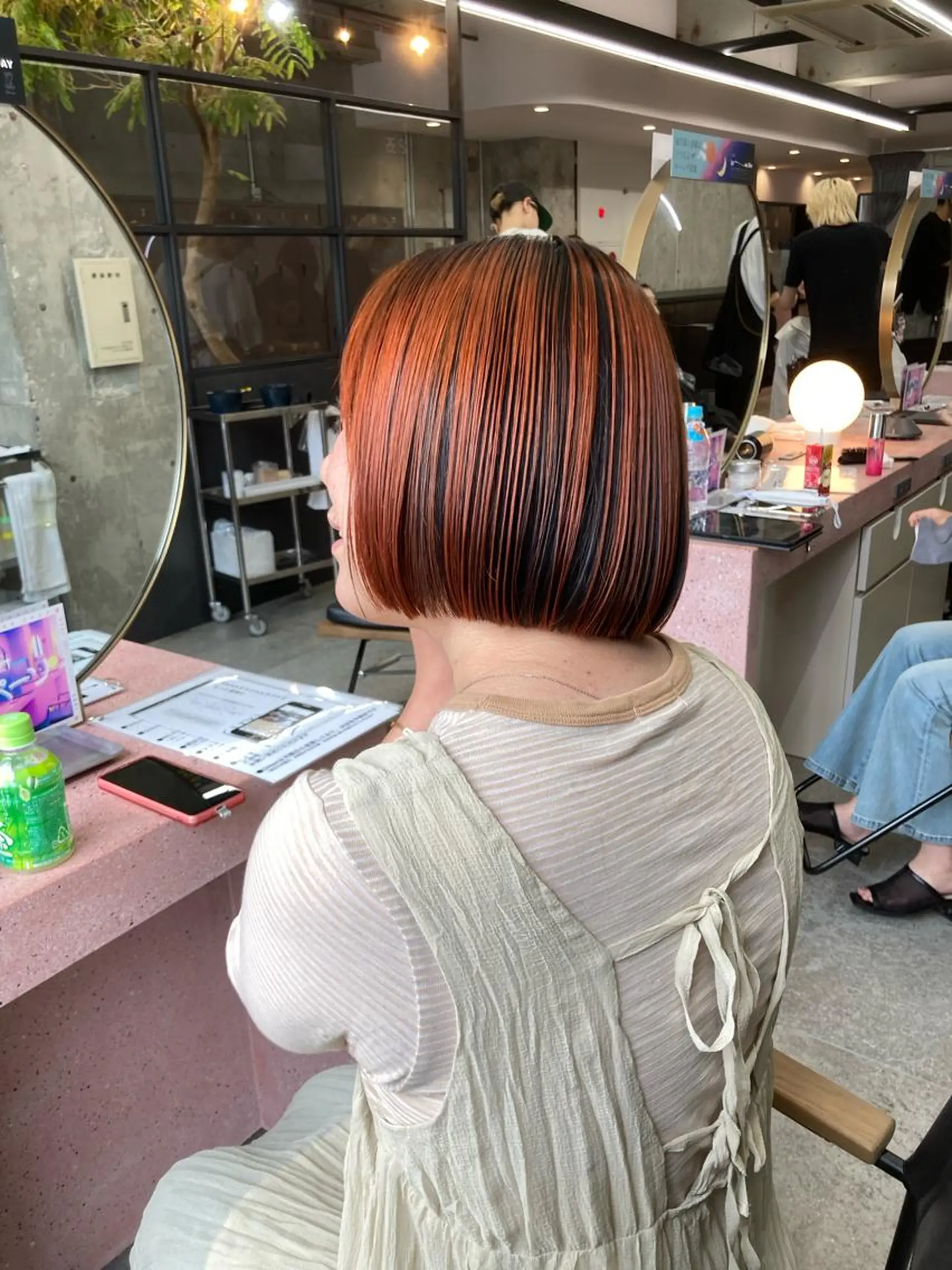 ミディアム カラー デザインカラー ボブ カット ヘアカラー 小木曽智美 /ボブ/ショートのヘアスタイル