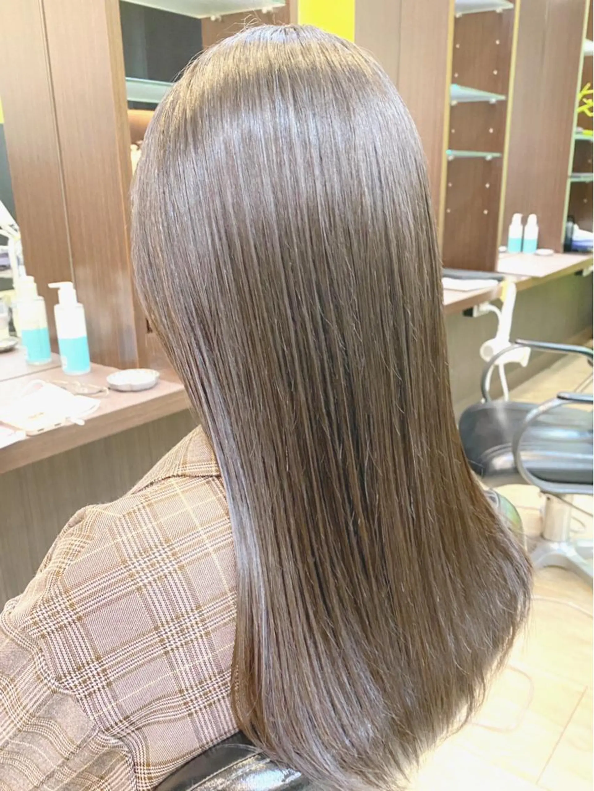 ロング カット 縮毛矯正 トリートメント wa daのヘアスタイル