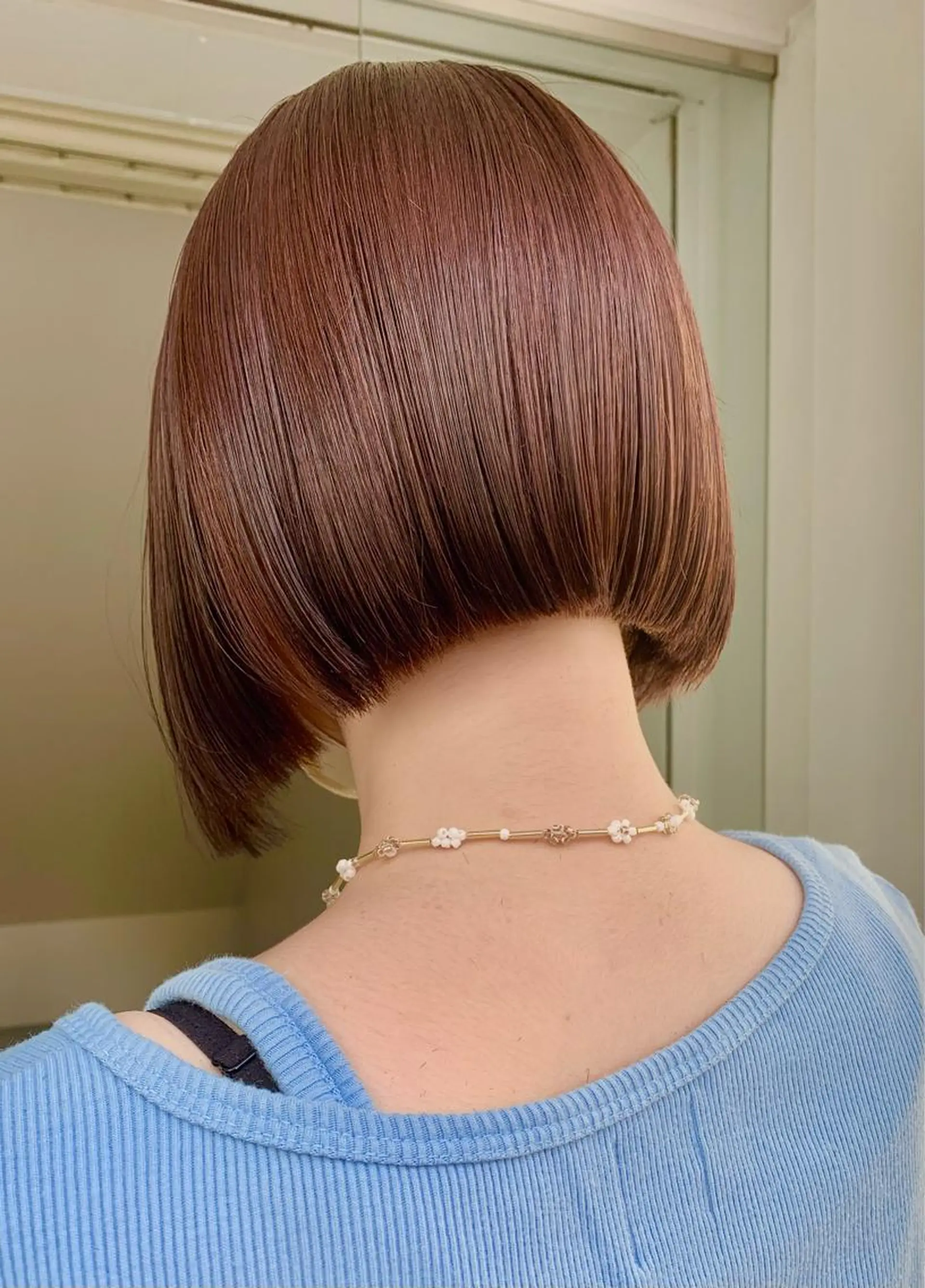 ショート カラー ボブ 髪質改善 トリートメント カット ヘアカラー トリートメント Kureha/ネイル レイヤー/酸性縮毛のヘアスタイル