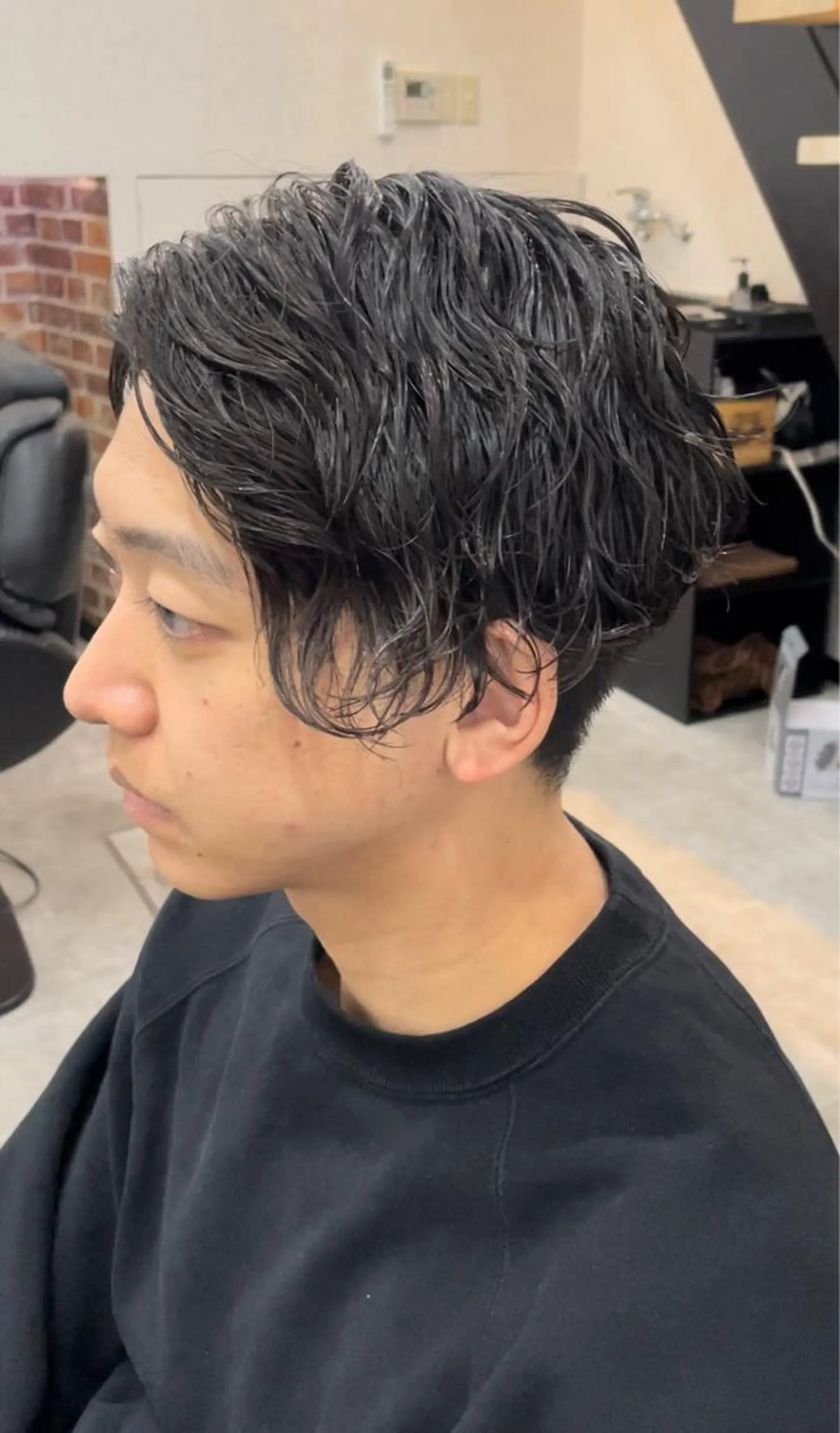ショート パーマ メンズ カット ヘアカラー TETISS所属・💈メンズパーマ 南谷💈のヘアスタイル