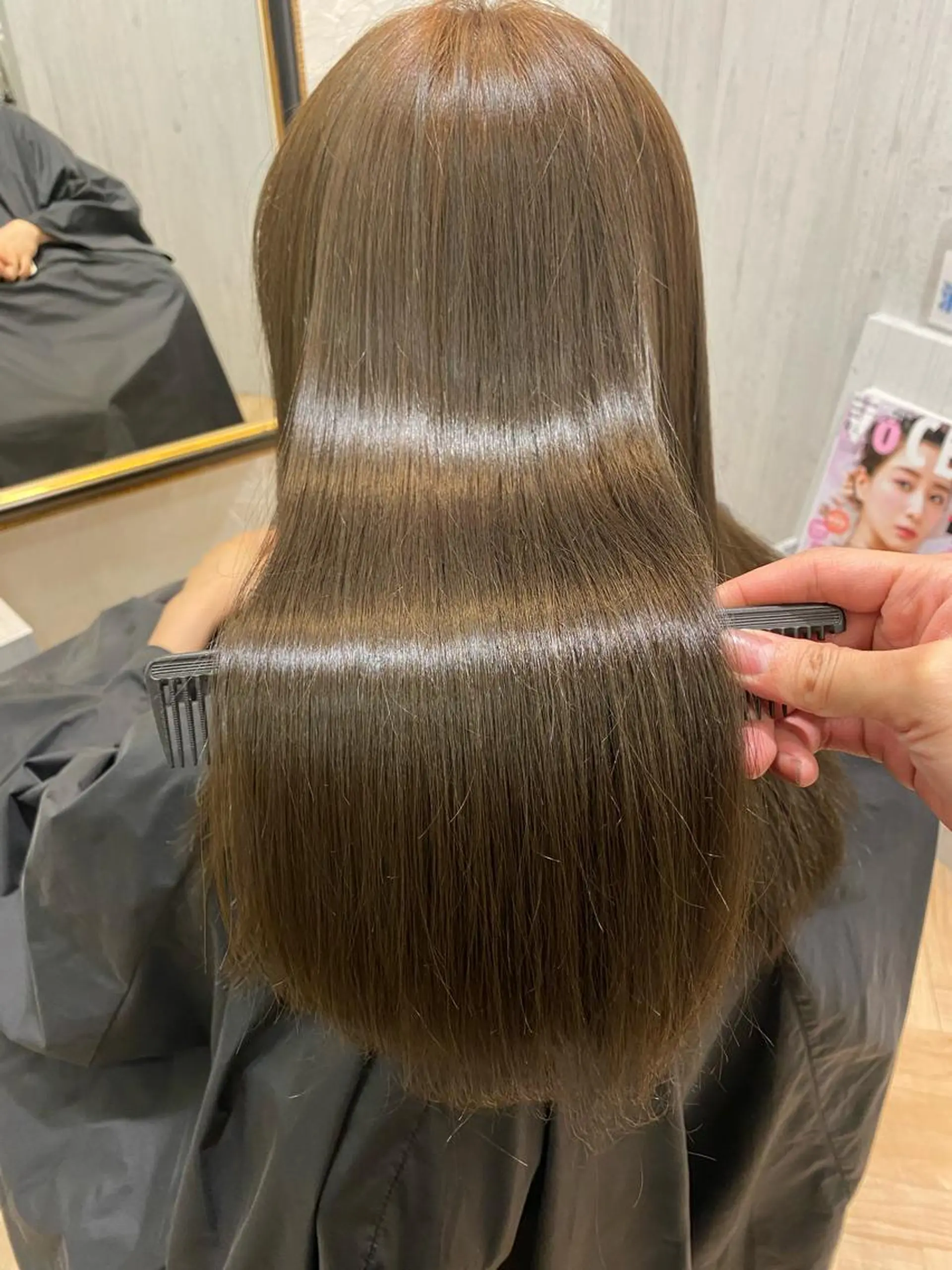 ロング カラー ブリーチ 透明感カラー ブリーチなしカラー 齋藤 優のヘアスタイル
